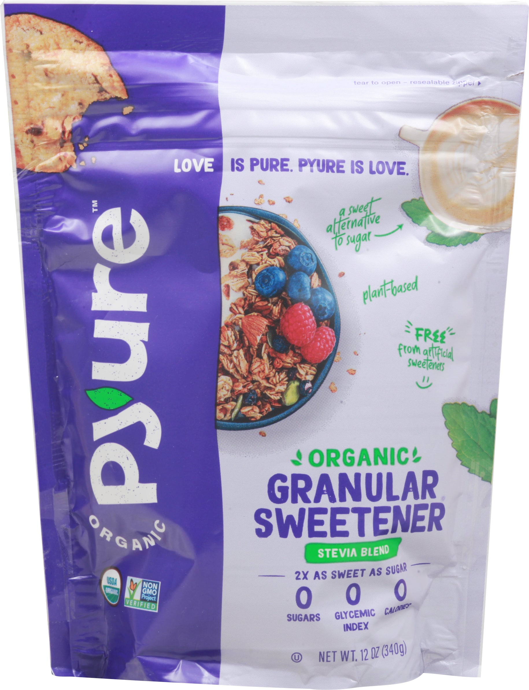 Pyure Organic Stevia Blend Granular Sweetener 12 oz - Case of 6