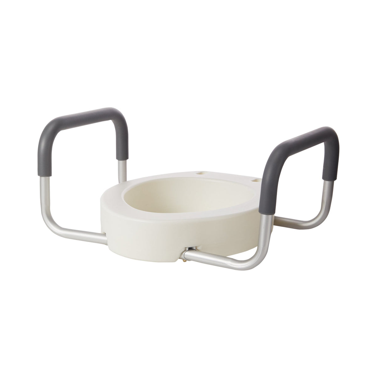 Drive Medical - Elongated Raised Toilet Seat with Arms drive™ Premium 3-1/2 Inch Height White 300 lbs. Weight Capacity [1/EA]