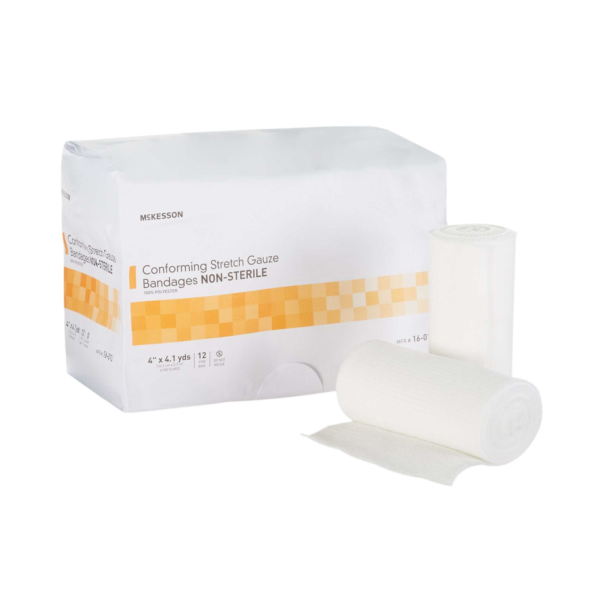 McKesson Brand - Conforming Bandage McKesson 4 Inch X 4-1/10 Yard NonSterile 12 per Pack [12/BG] (993034_BG)