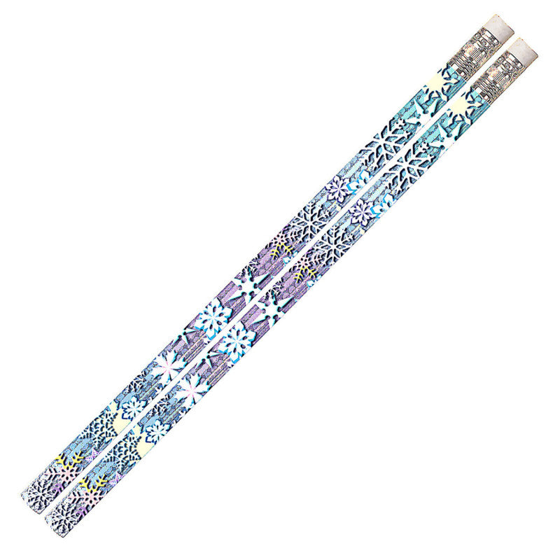 MUSGRAVE PENCIL COMPANY - Snowflake Glitters Motivational Pencils, 12 Per Pack, 12 Packs