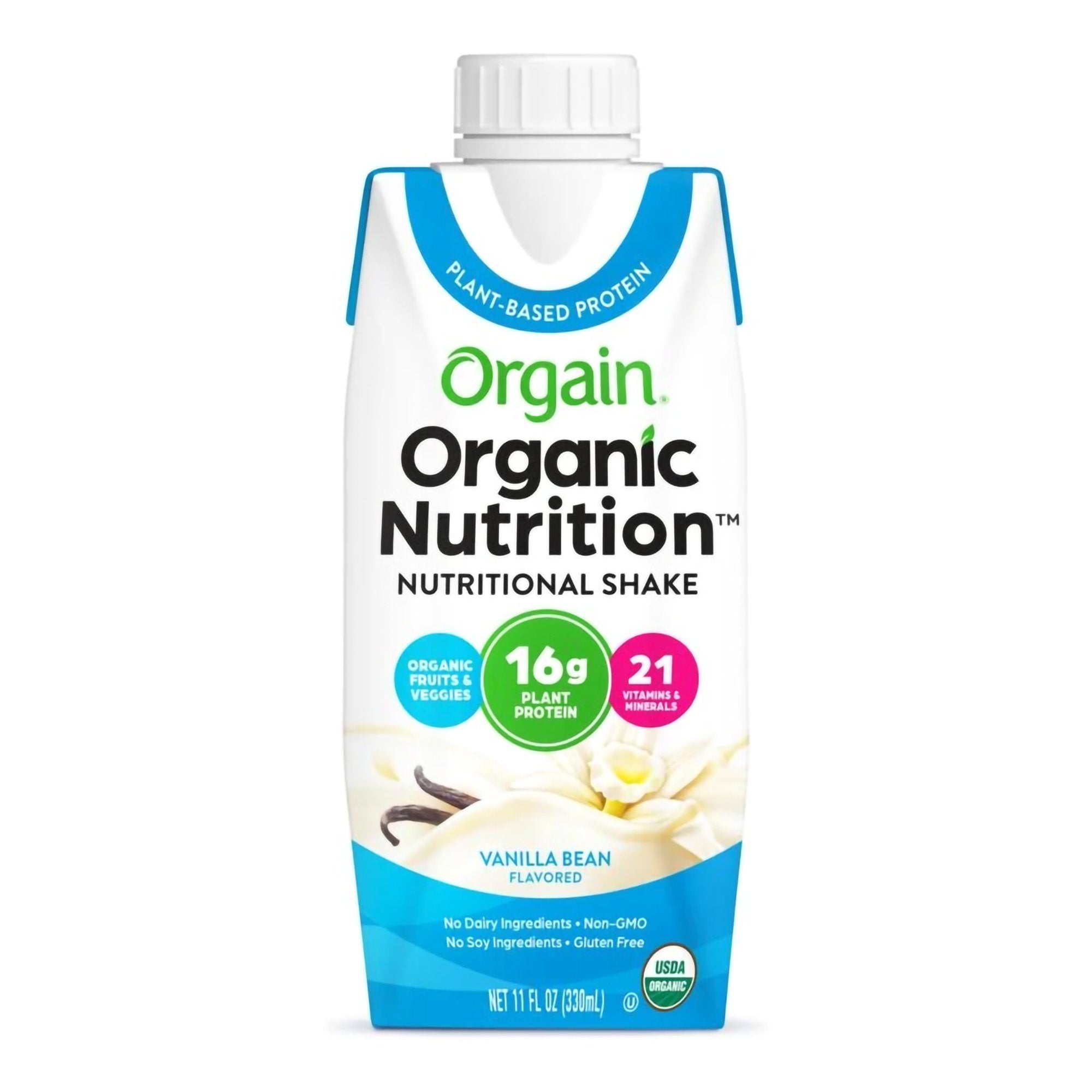 Orgain Inc - Oral Supplement Organic Nutrition™ Vegan Vanilla Bean Flavor Liquid 11 oz. Carton [1/EA]
