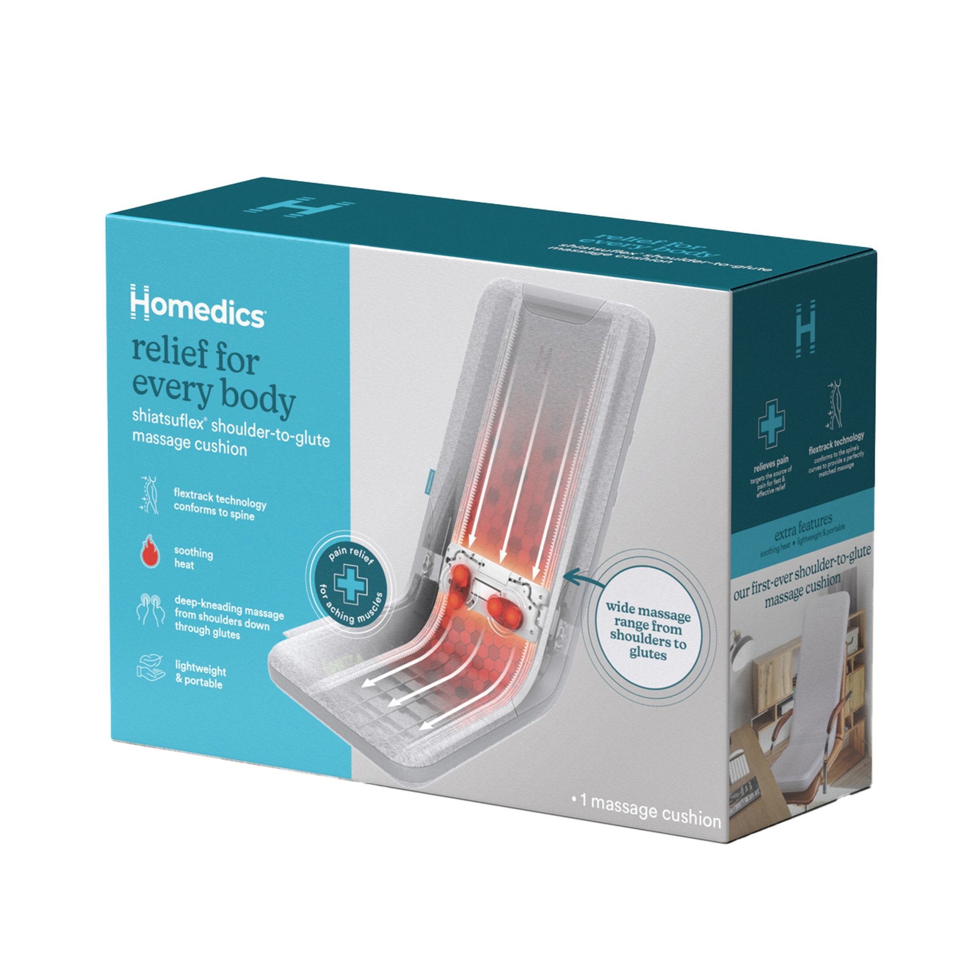 HoMedics USA LLC - Back Massage Cushion with Heat HoMedics® ShiatsuFlex® [2/CS]