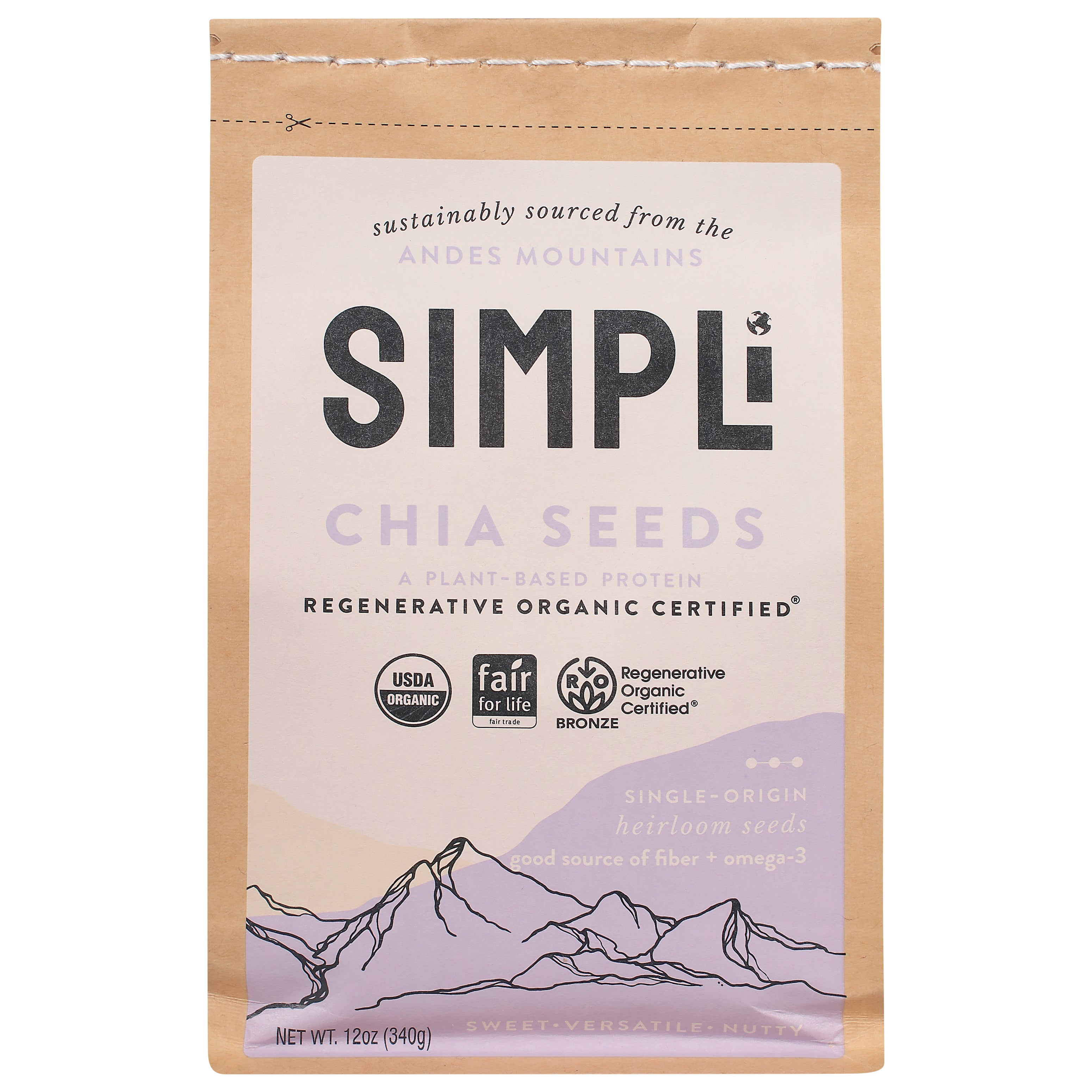 Simpli Chia Seeds 12 oz - Case of 8