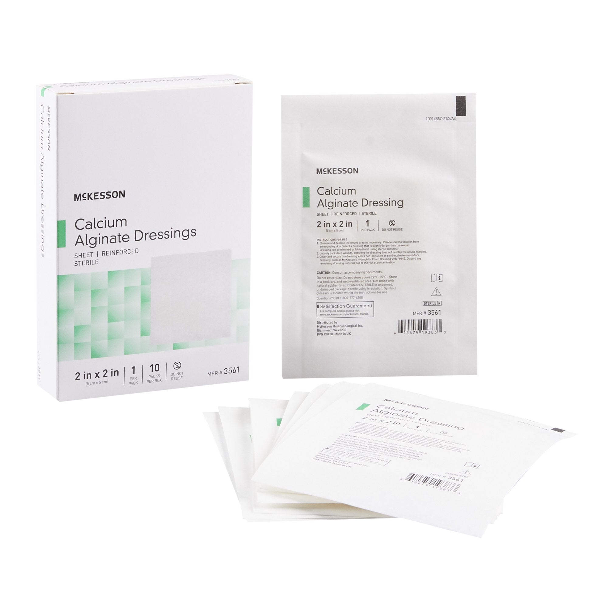 McKesson Brand - Alginate Dressing McKesson 2 X 2 Inch Square [1/EA]