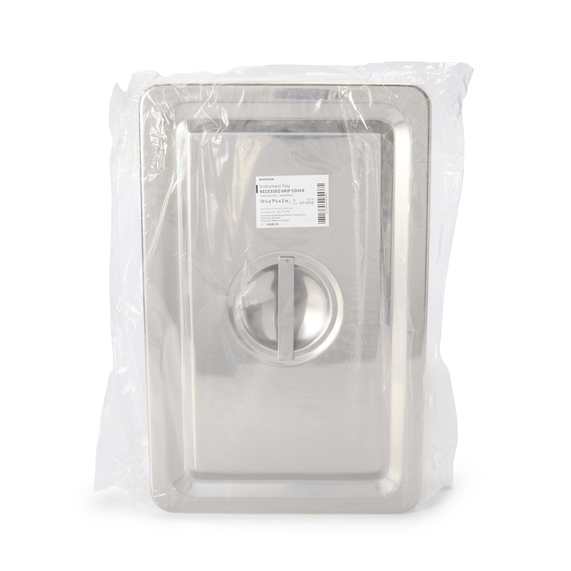 McKesson Brand - Instrument Tray McKesson Recessed Grip Stainless Steel 12-1/8 X 7-5/8 X 2-1/8 Inch [6/BX]