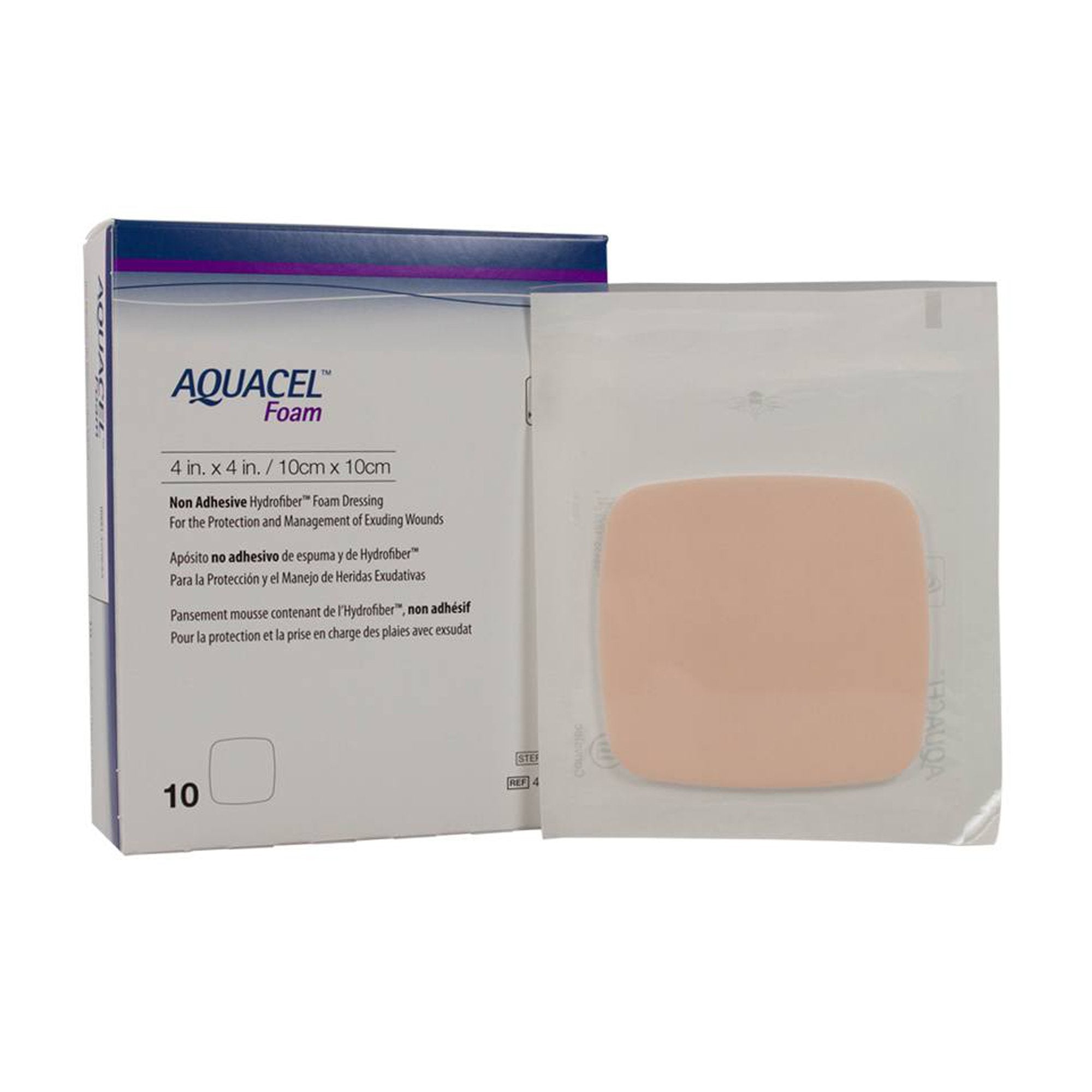 ConvaTec - Foam Dressing Aquacel® 4 X 4 Inch Without Border Waterproof Film Backing Nonadhesive Square Sterile [1/EA]