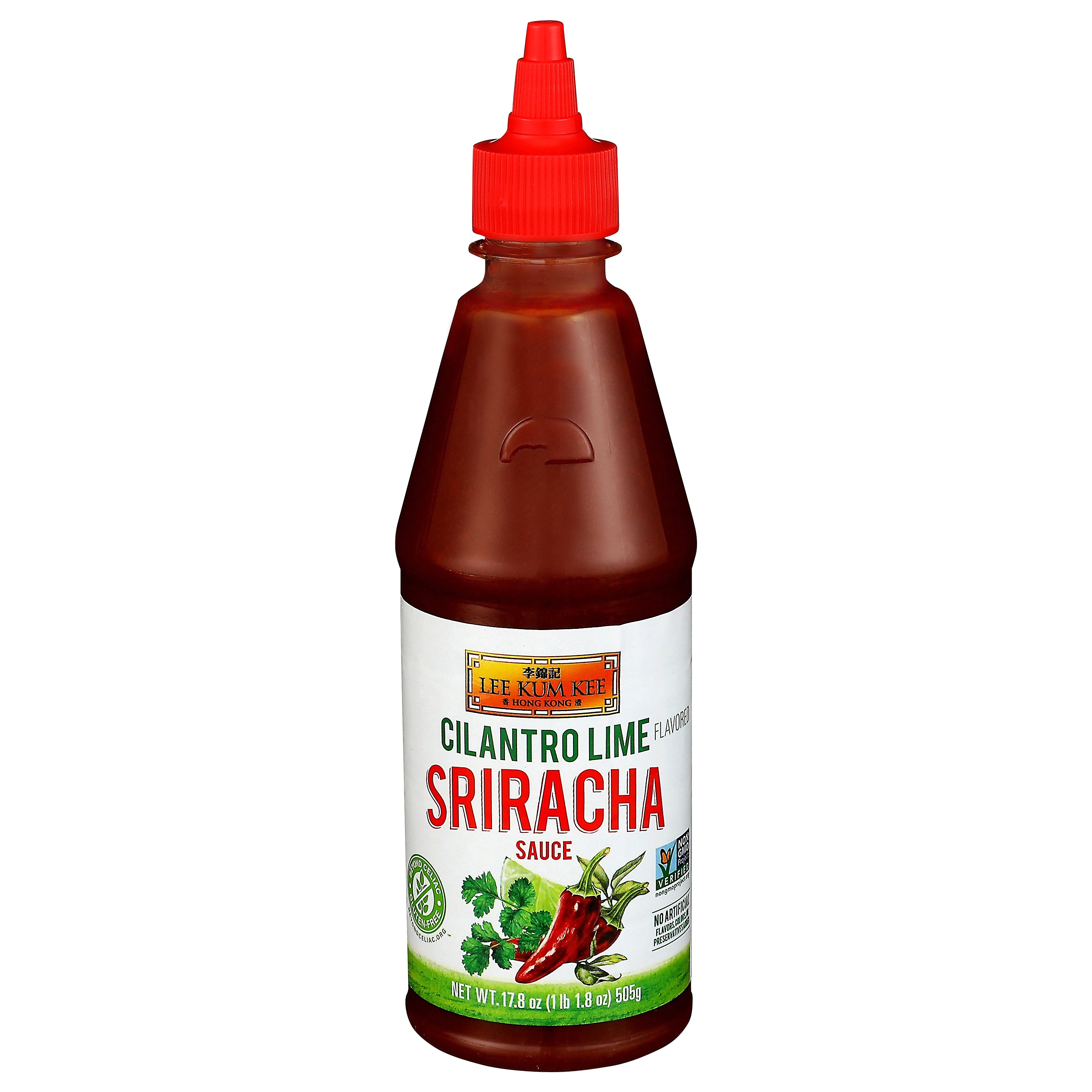 Lee Kum Kee Cilantro Lime Flavored Sriracha Sauce 17.8oz - Case of 6