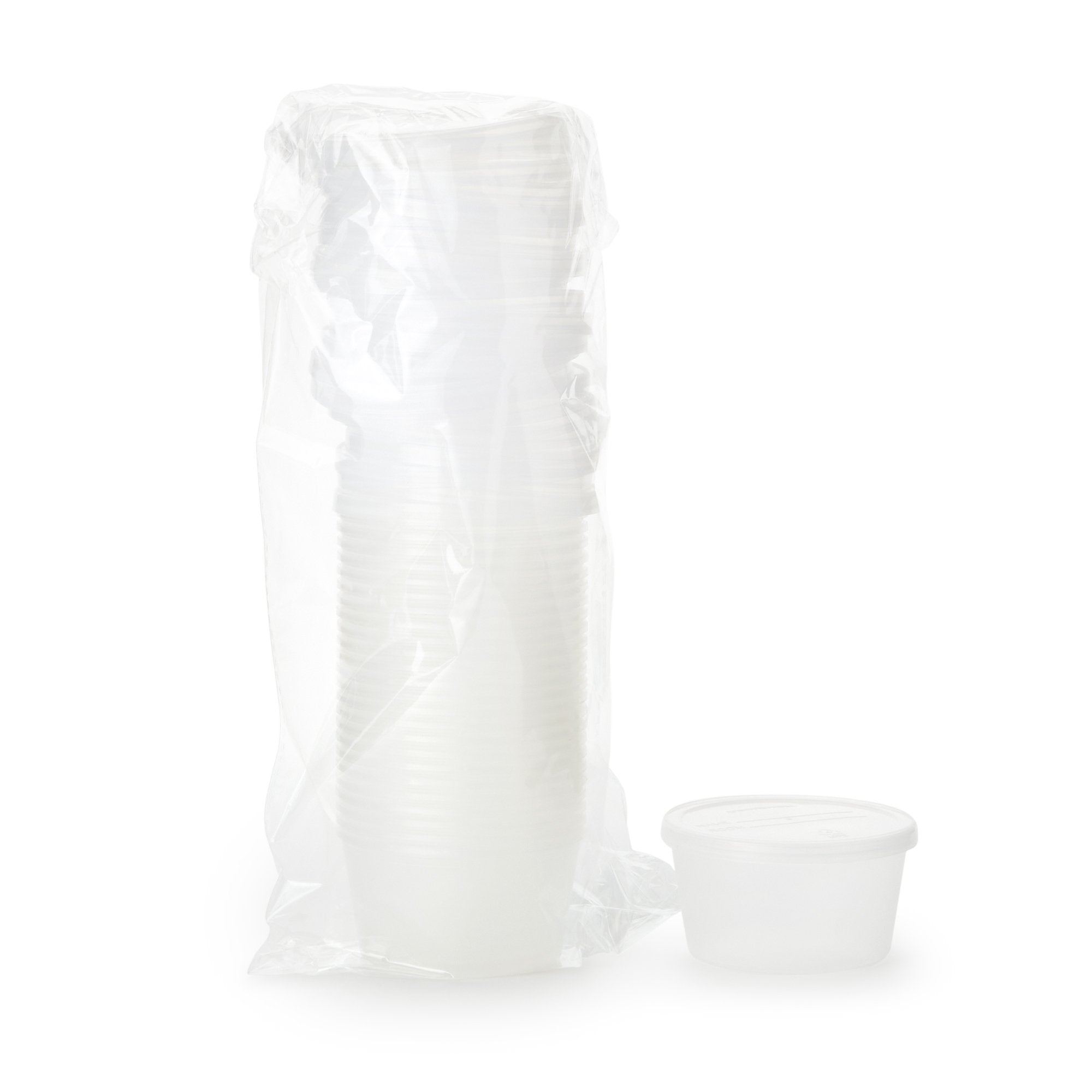 Donovan Industries - Dawn Mist® Denture Cup 8 oz. Clear Snap-On Lid Single Patient Use [250/CS]