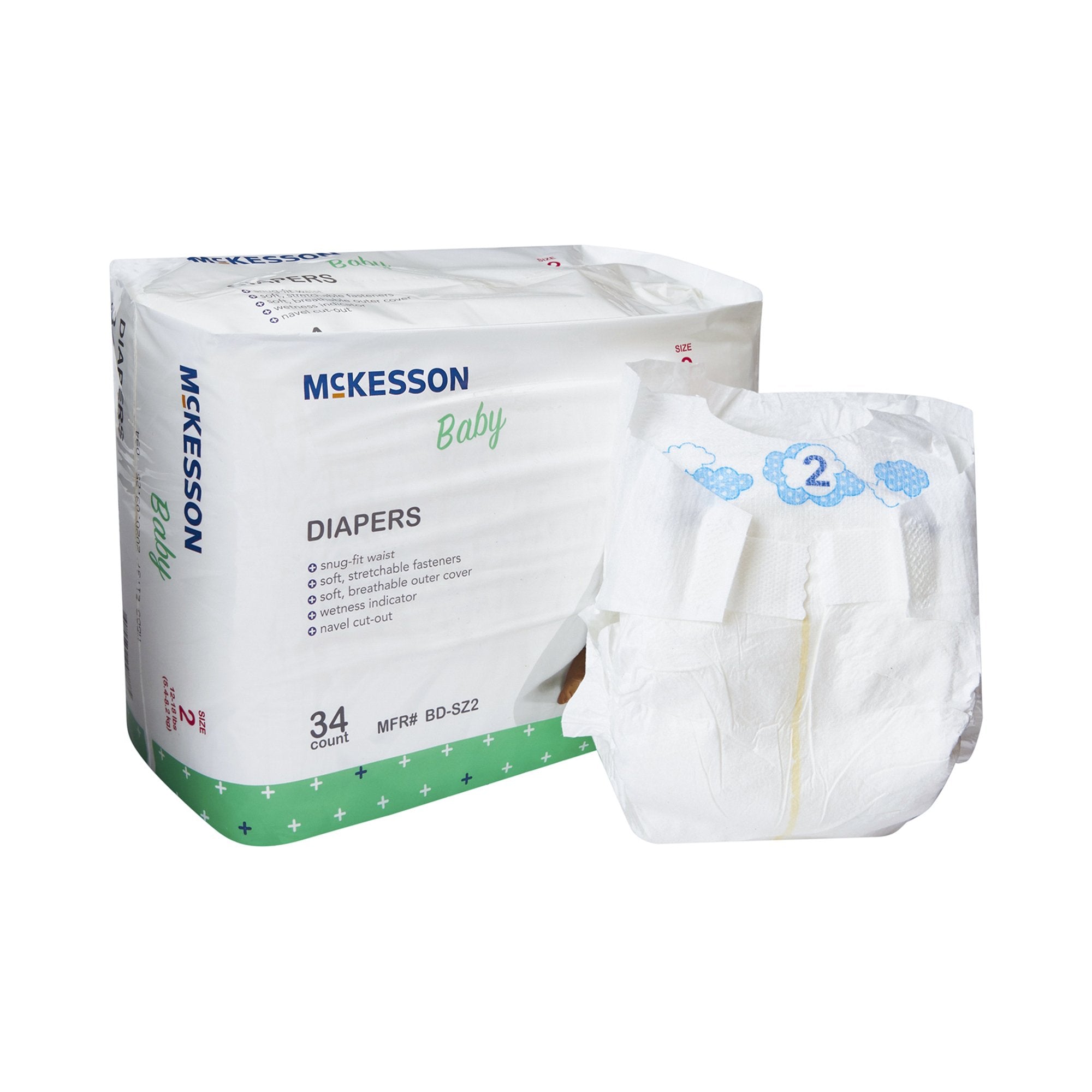McKesson Brand - Unisex Baby Diaper McKesson Size 2 Disposable Heavy Absorbency [4/CS]