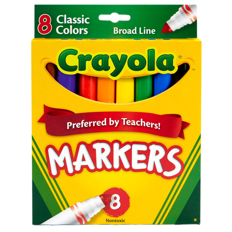 Broad Line Markers, Classic Colors, 8 Classic Colors