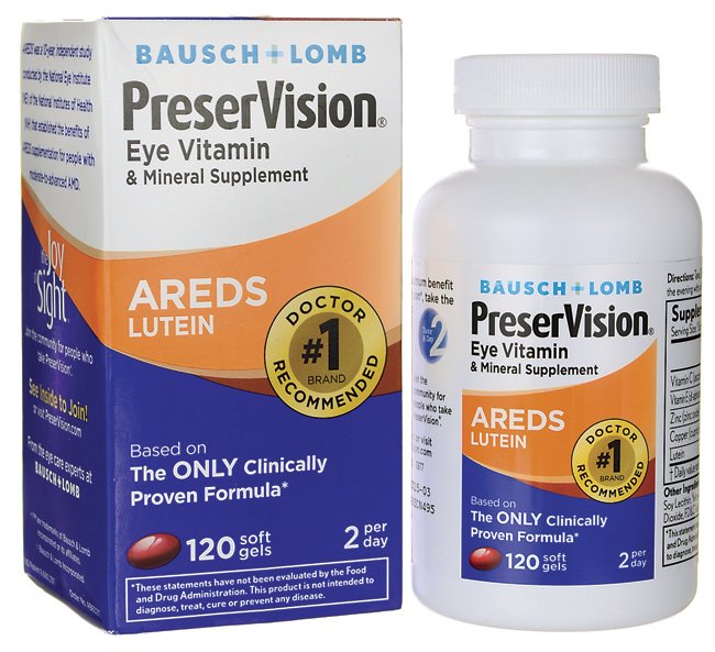 Bausch & Lomb - Multivitamin Supplement PreserVision® Ascorbic Acid / Vitamin E / Zinc 200 IU - 226 mg - 34.8 mg Strength Softgel 120 per Bottle [120/BX]