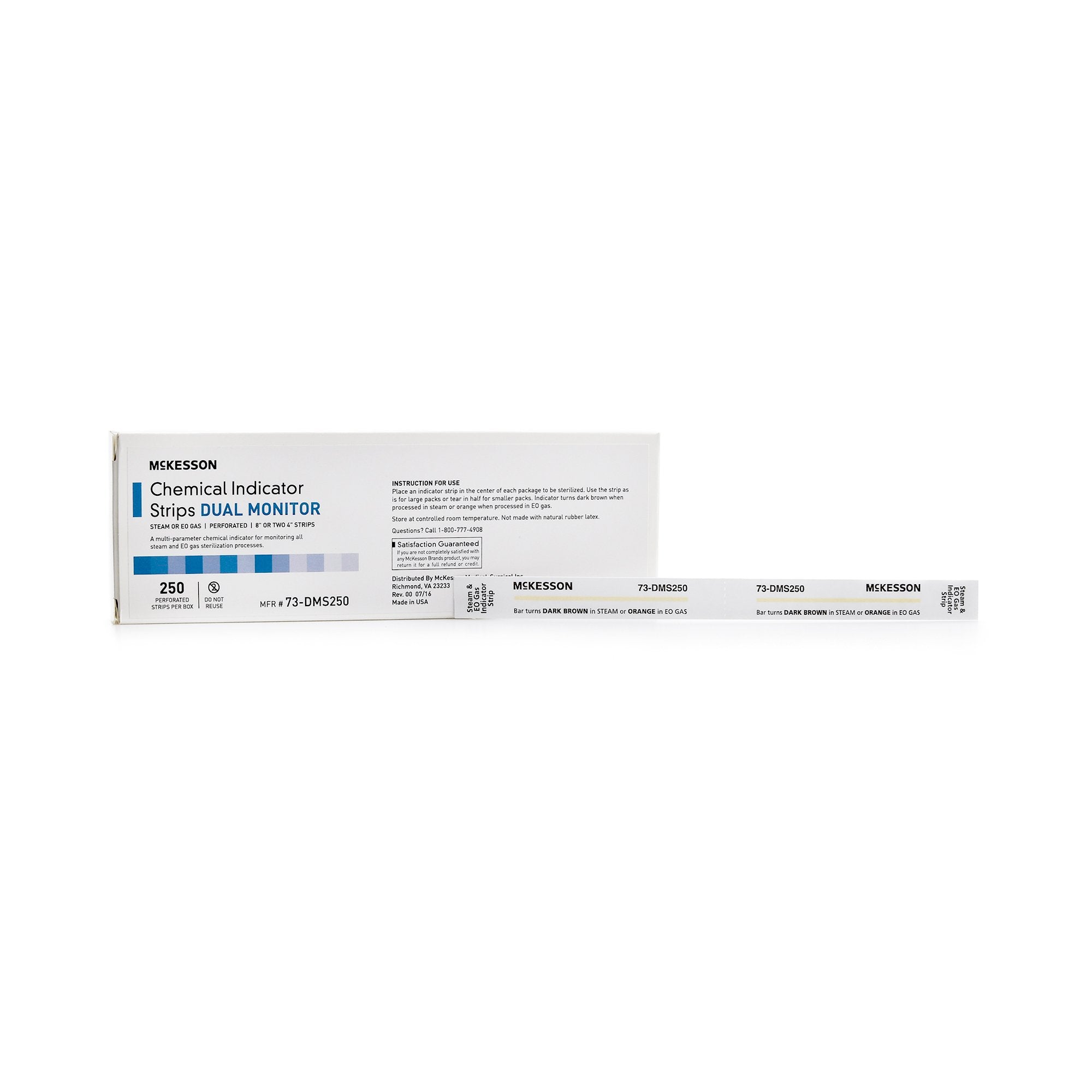 McKesson Brand - McKesson Sterilization Chemical Indicator Strip Steam / EO Gas 8 Inch Length [1/BX]