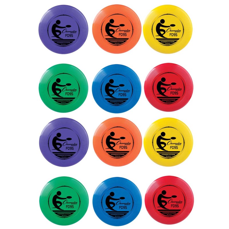 CHAMPION SPORTS - Competition Plastic Disc, 95 Gram, Pack of 12
