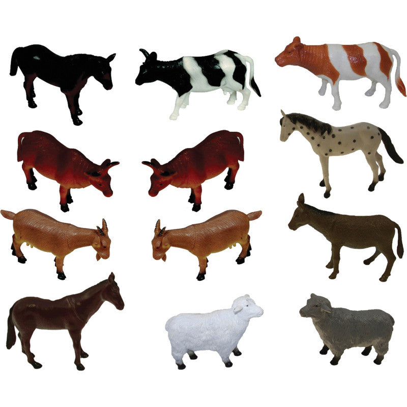 GET READY KIDS - Farm Animals Playset, Set of 12