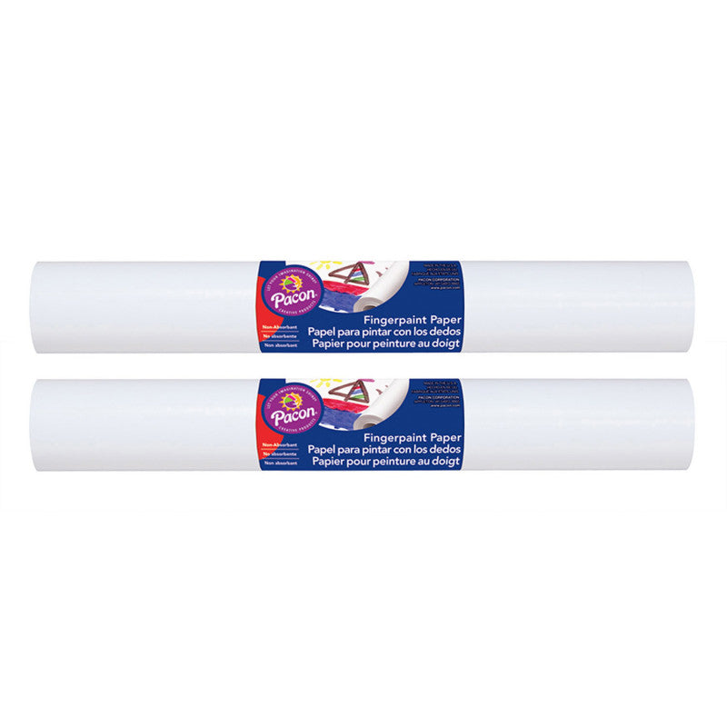 PRANG - Fingerpaint Paper, White, 16" x 100', 2 Rolls