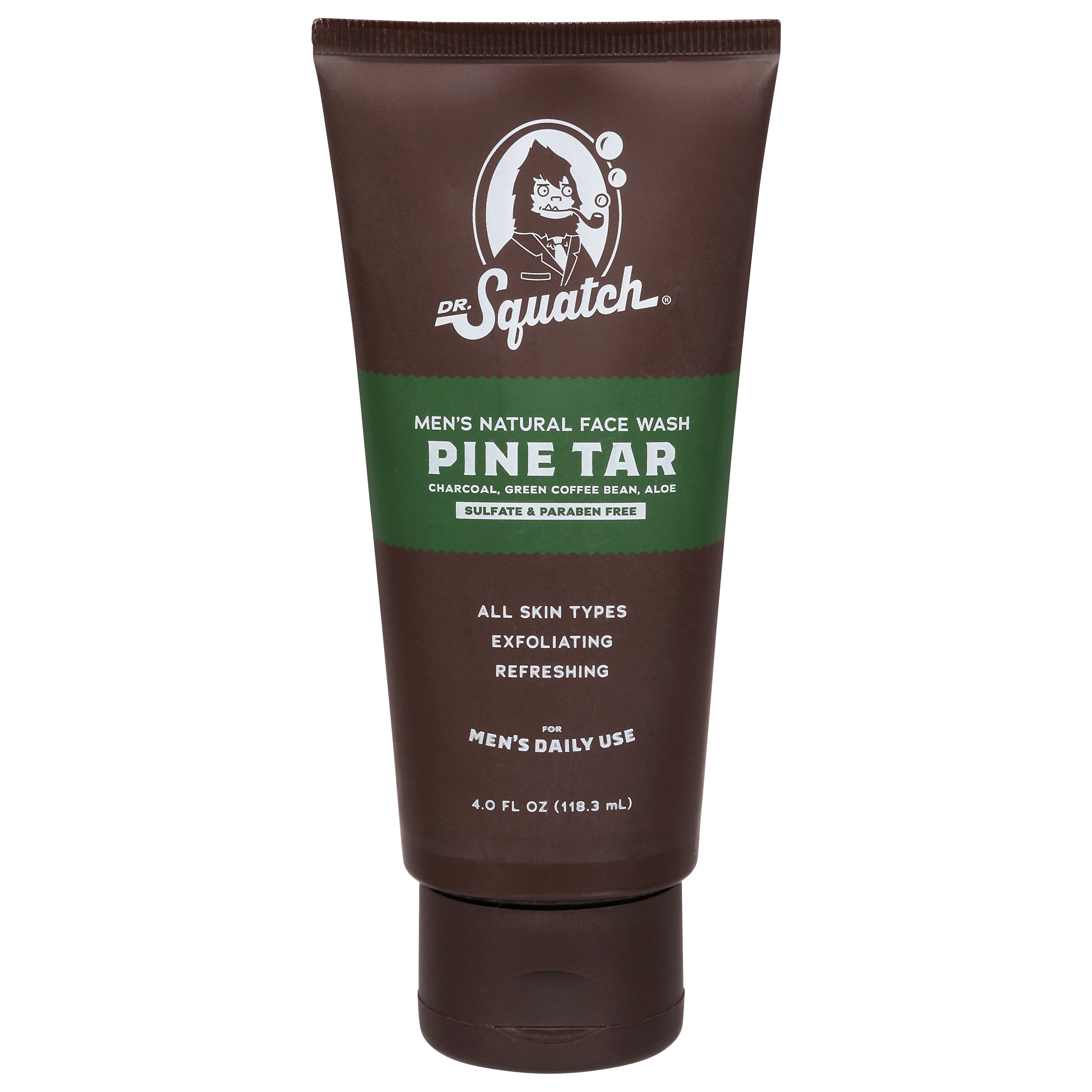 Dr. Squatch Men's Natural Pine Tar Face Wash 4.0 fl oz - Case of 1