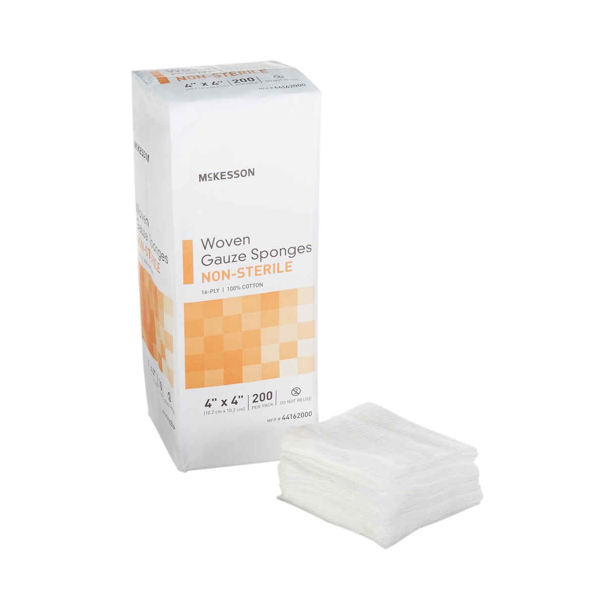 McKesson Brand - Gauze Sponge McKesson 4 X 4 Inch 16-Ply NonSterile 200 per Pack [200/PK]