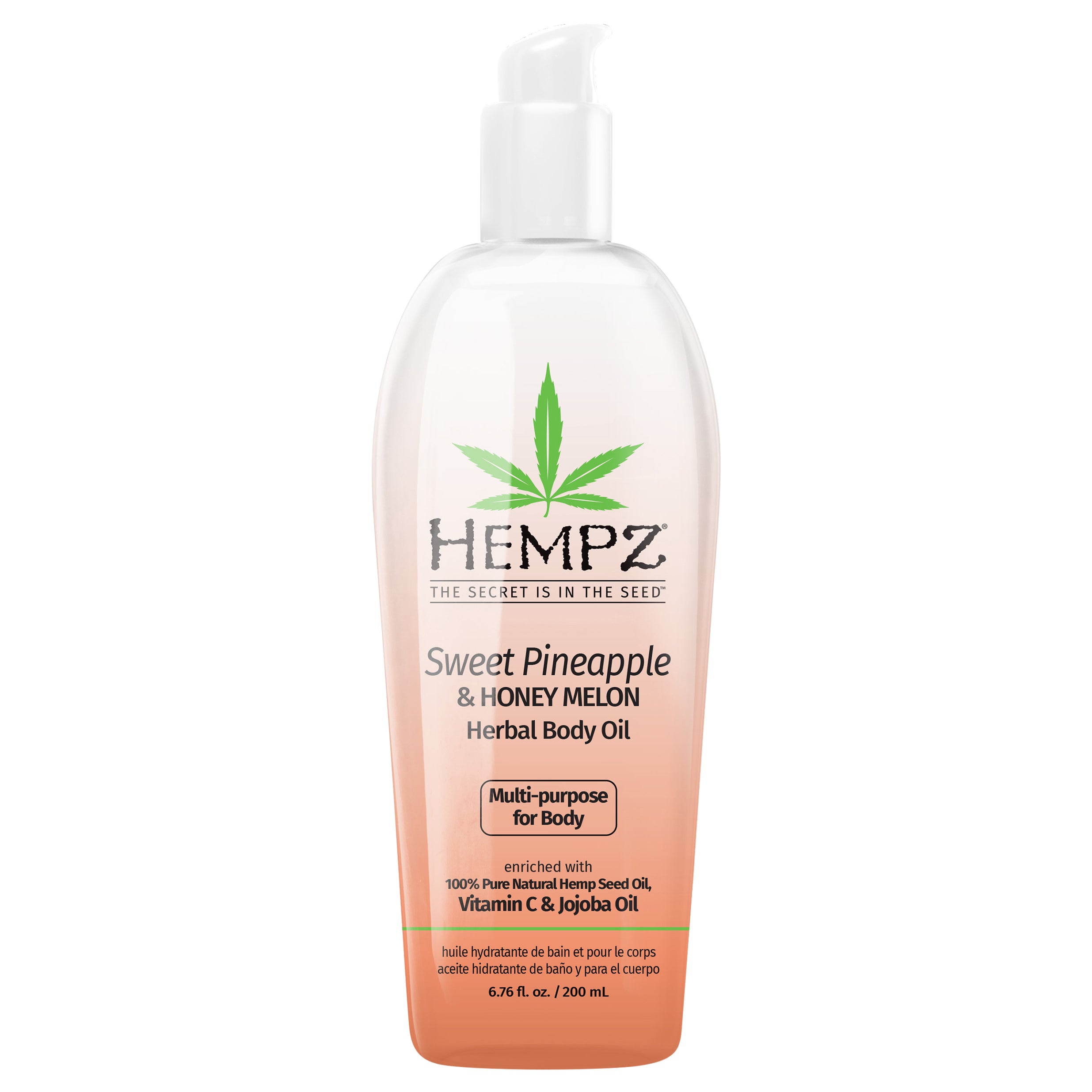 Hempz Sweet Pineapple & Honey Melon Multi-Purpose Herbal Body Oil - Case of 1