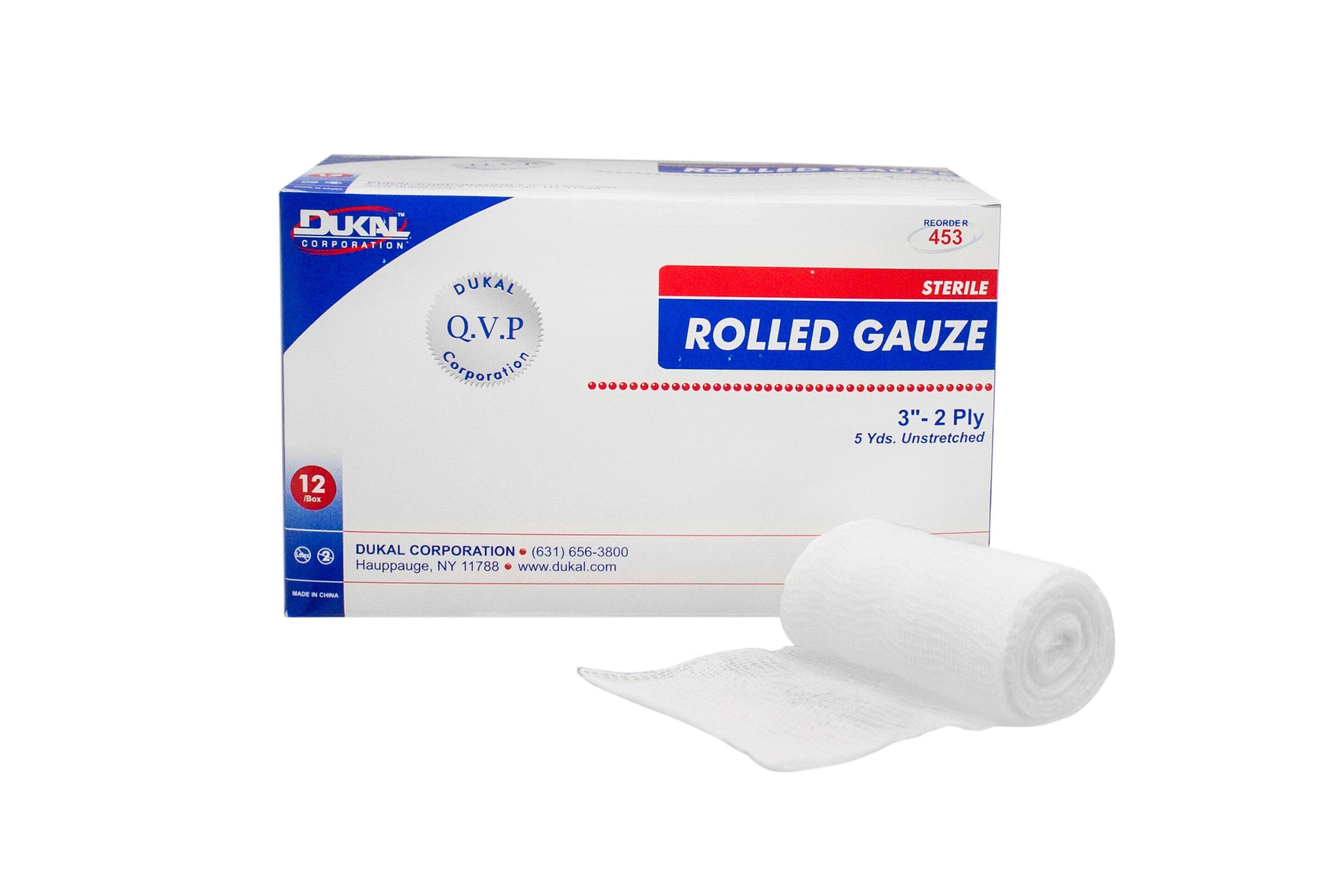 Dukal - Conforming Bandage Dukal™ 3 Inch X 5 Yard 2-Ply Sterile 1 per Pack [12/BG]