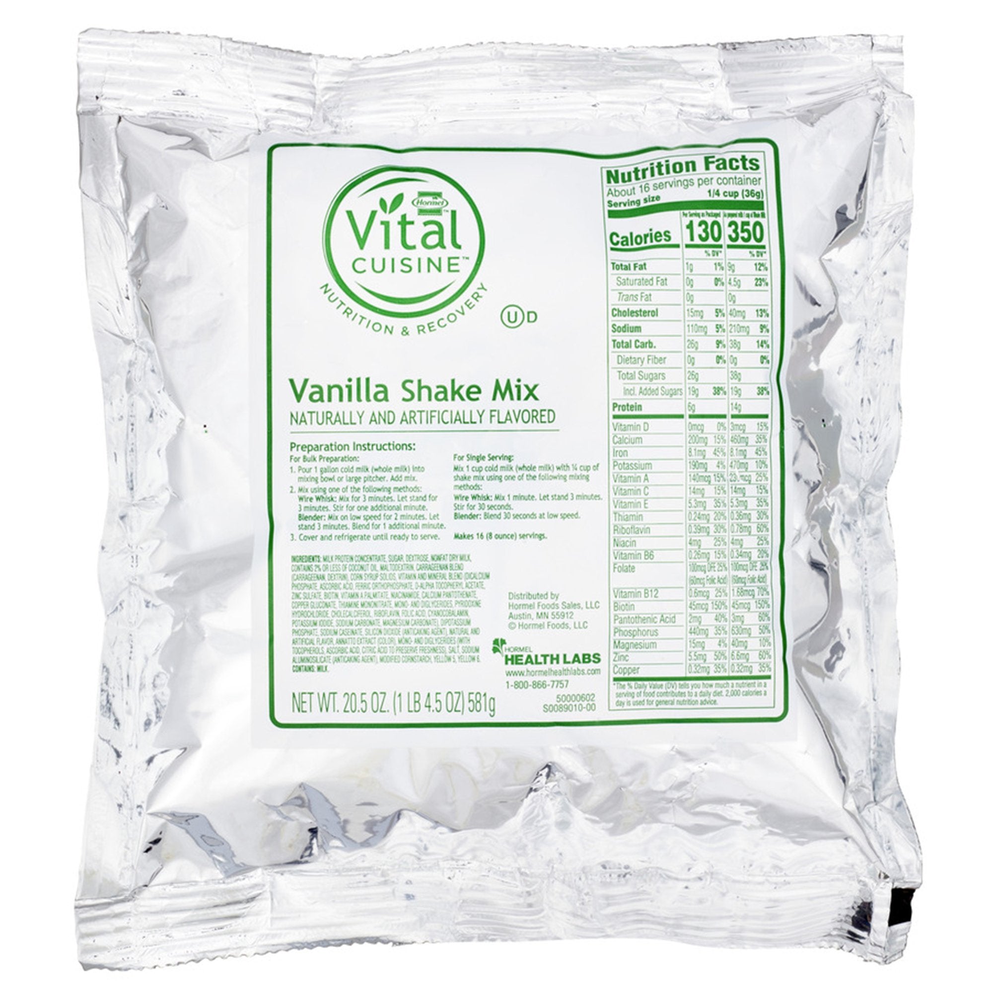 Lyons Magnus LLC - Oral Supplement Hormel Vital Cuisine® Shake Mix Vanilla Flavor Powder 20.5 oz. Individual Packet [6/CS]
