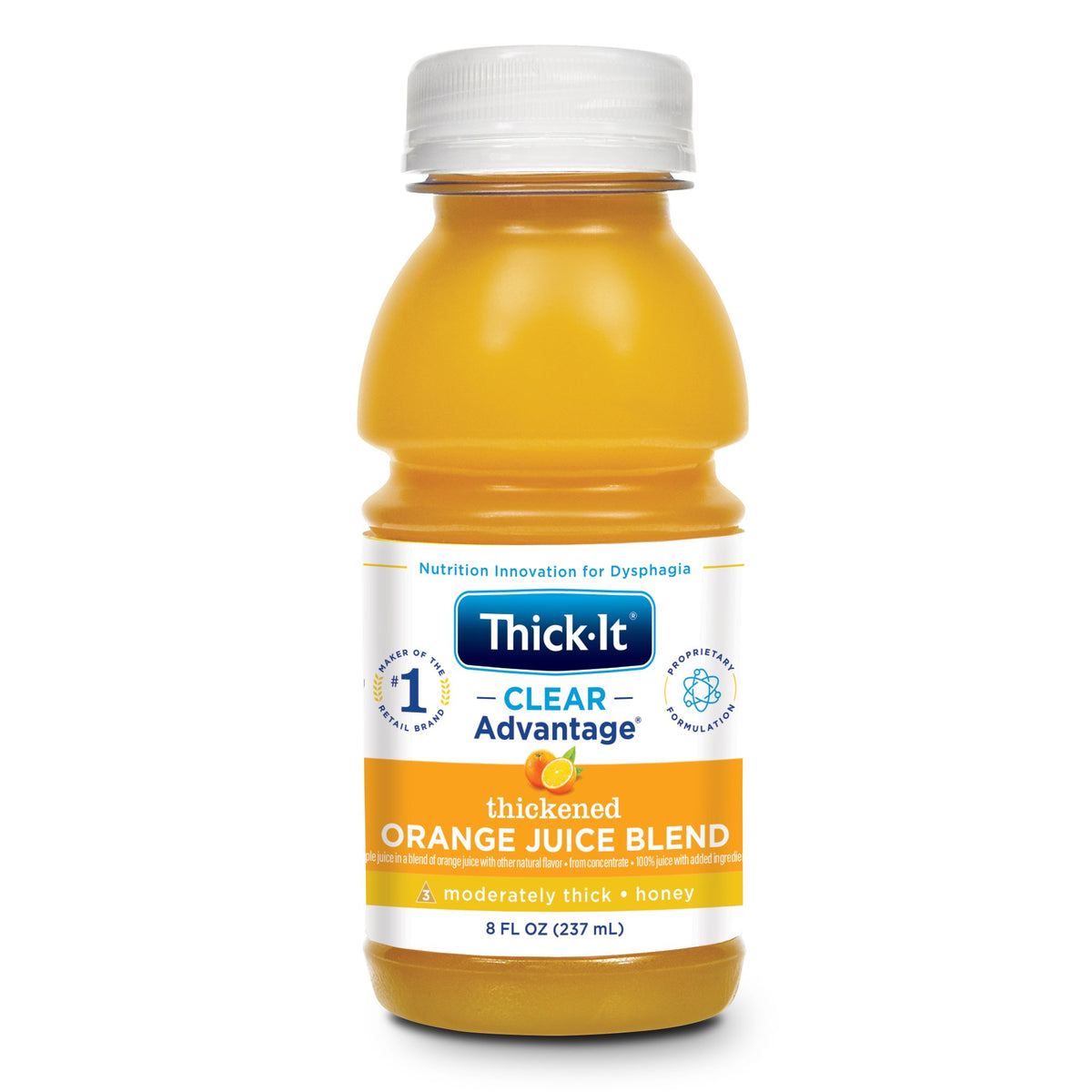 Kent Precision Foods - Thickened Beverage Thick-It® Clear Advantage® 8 oz. Bottle Orange Flavor Liquid IDDSI Level 3 Moderately Thick/Liquidized [1/EA]
