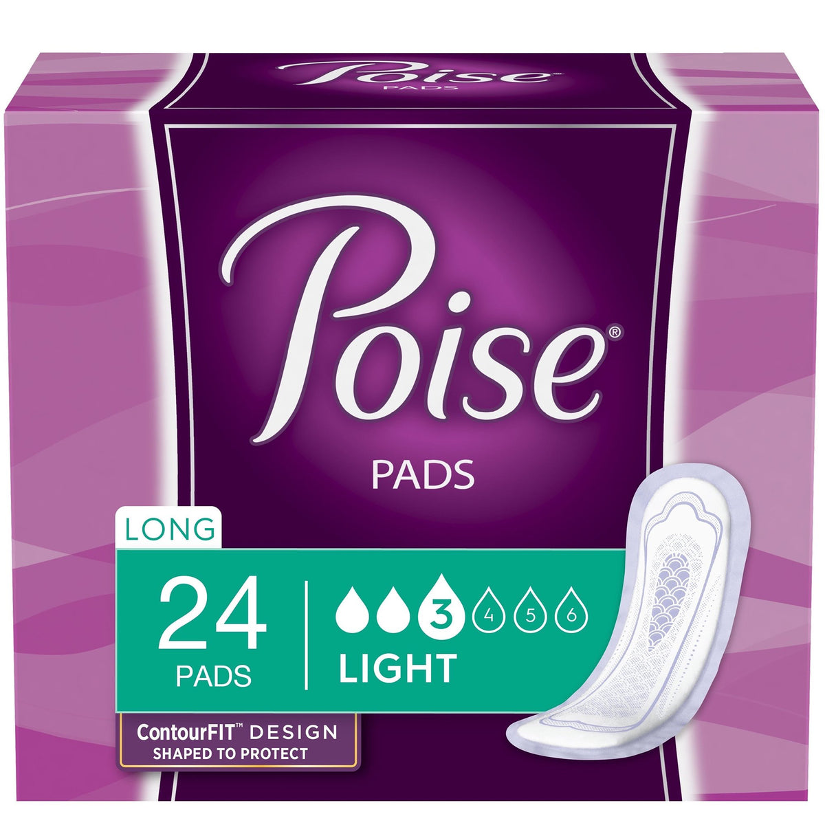 Kimberly Clark - Bladder Control Pad Poise® 11 Inch Light Absorbency Polymer Core One Size Fits Most [24/PK]