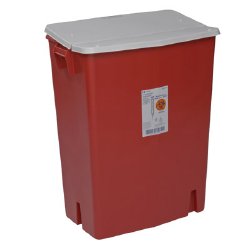 Cardinal - Sharps Container SharpSafety™ Red Base 27-1/2 H X 15-1/4 D X 21-1/4 W Inch Horizontal / Vertical Entry 30 Gallon [1/EA]