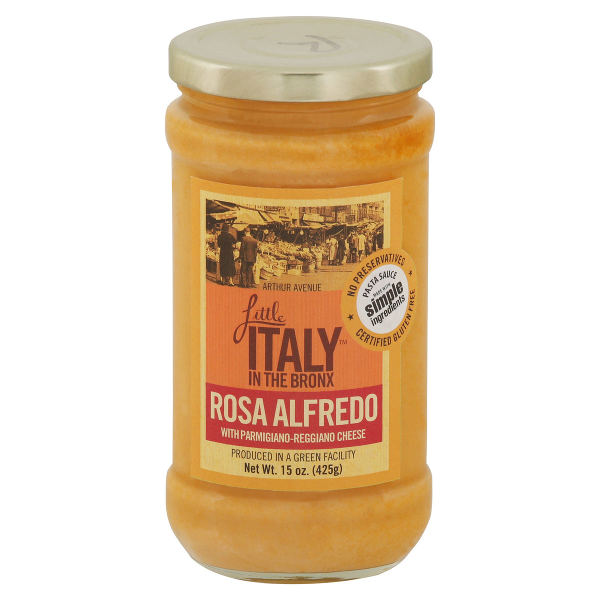 Little Italy in the Bronx Rosa Alfredo Pasta Sauce 15 oz - Case of 6