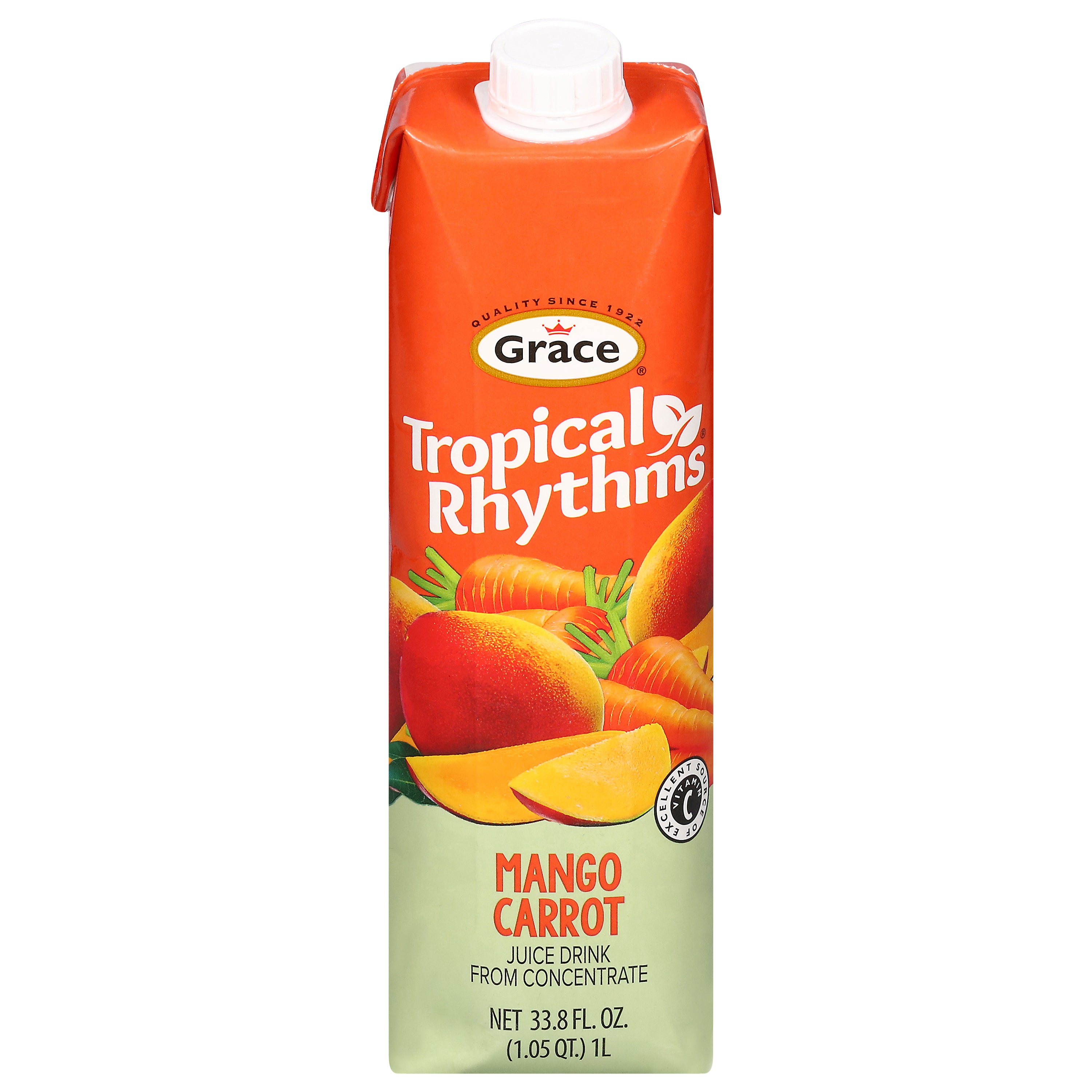 Grace Tropical Rhythms Mango Carrot Juice Drink 33.8 fl oz - Case of 12