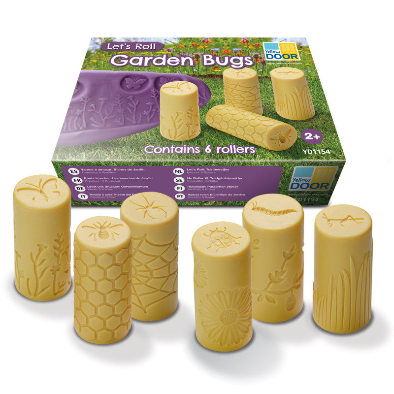 YELLOW DOOR - Let's Roll, Garden Bugs Rollers, Set of 6