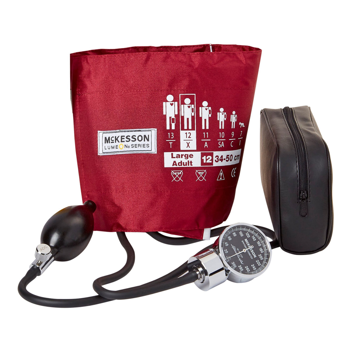 McKesson Brand - Aneroid Sphygmomanometer Unit McKesson LUMEON™ Large Adult Cuff Nylon Cuff 34 - 50 cm Pocket Aneroid [1/BX] (803184_BX)