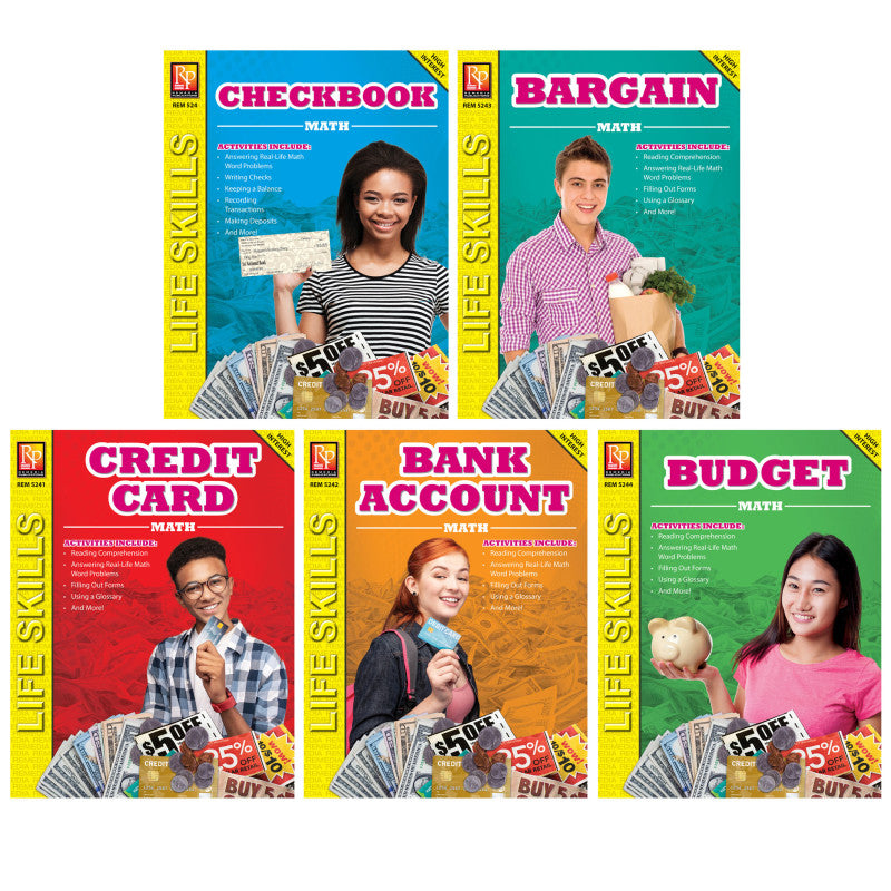 REMEDIA PUBLICATIONS - Life Skills Math Series, Set of 5