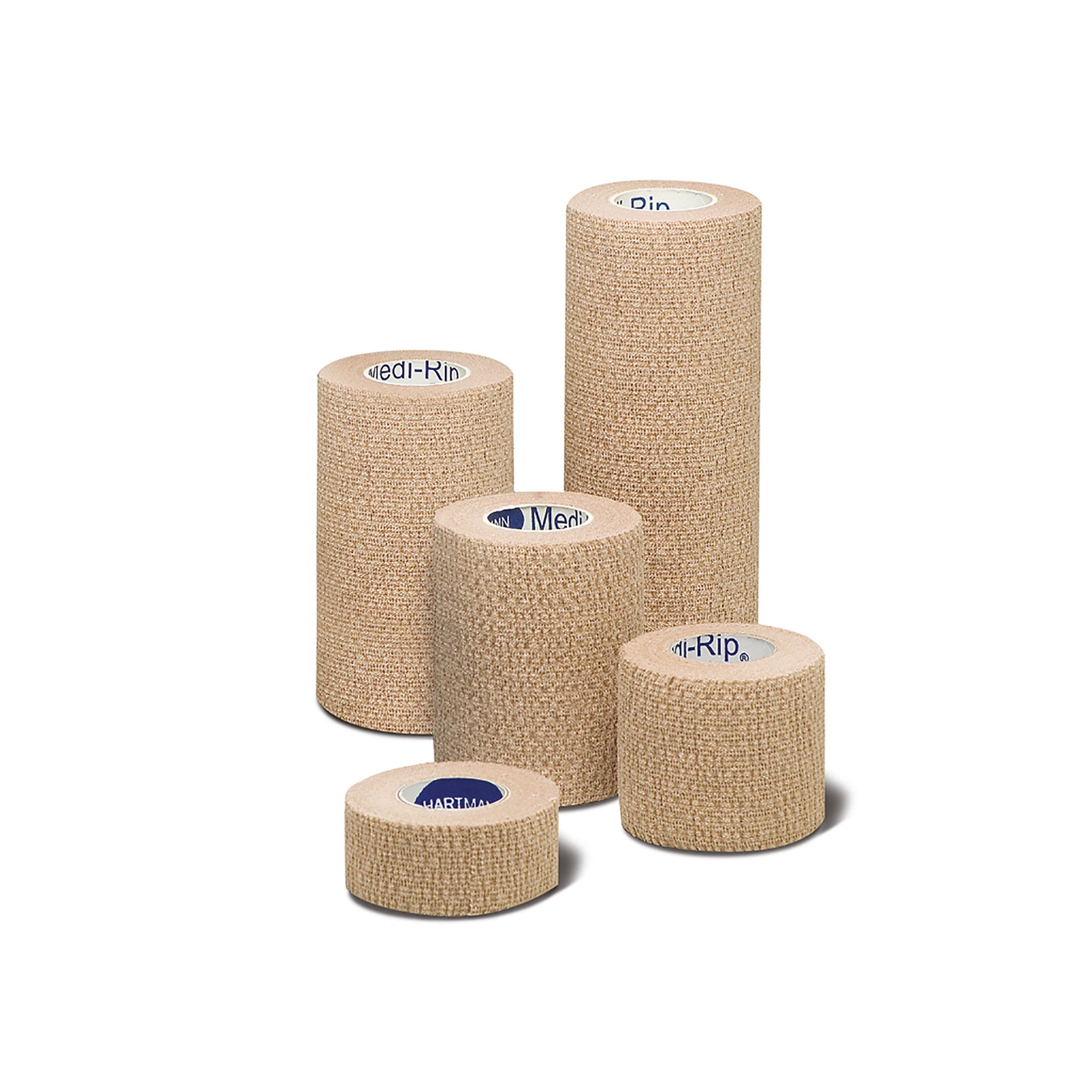 Hartmann - Cohesive Bandage Medi-Rip® 4 Inch X 5 Yard Self-Adherent Closure Tan NonSterile Standard Compression [12/BX]
