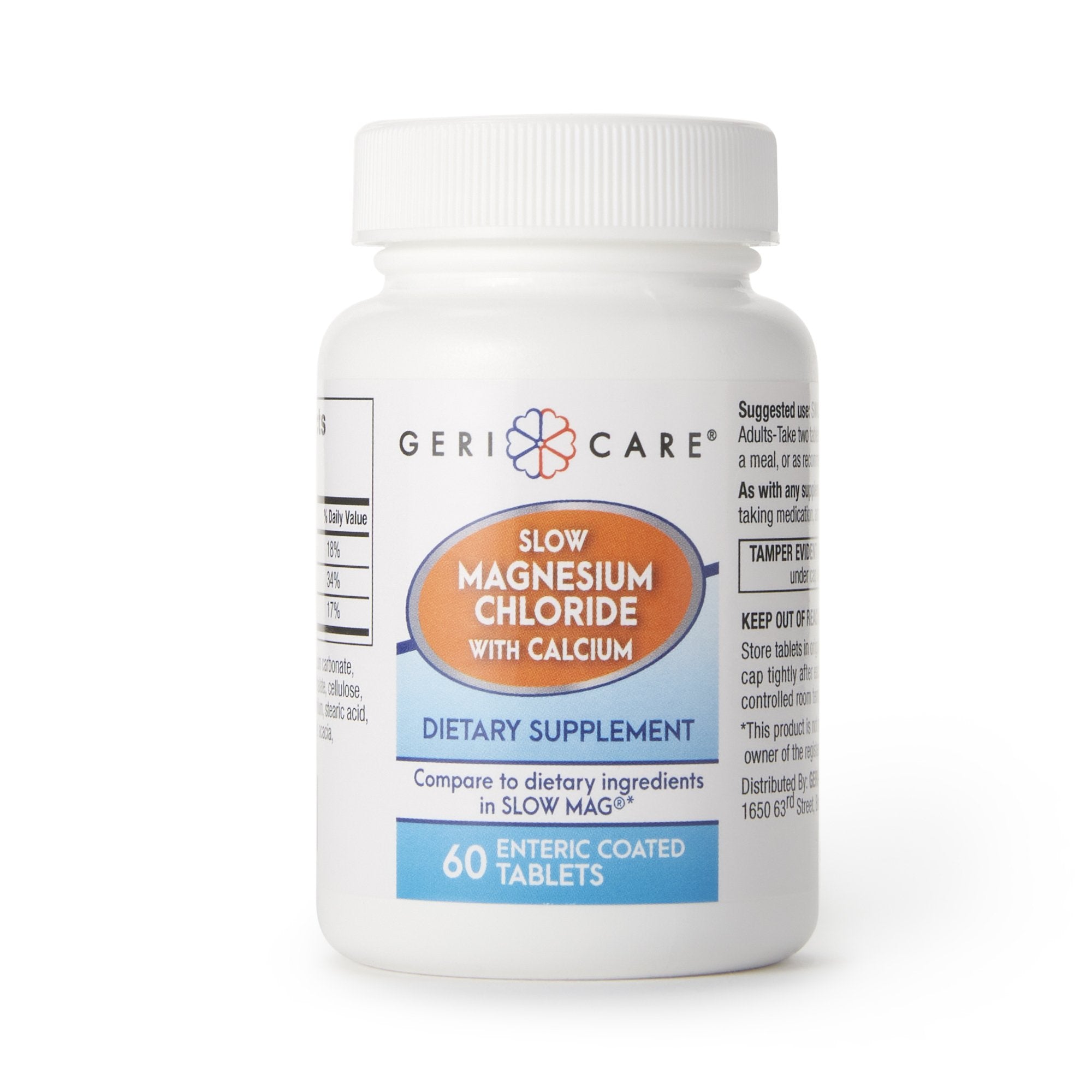Geri-Care - Mineral Supplement Geri-Care® Calcium / Magnesium Chloride 236 mg - 142 mg - 400 mg Strength Tablet 60 per Bottle [1/BT]