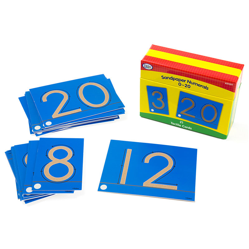 DIDAX - Tactile Sandpaper Numerals 0-20