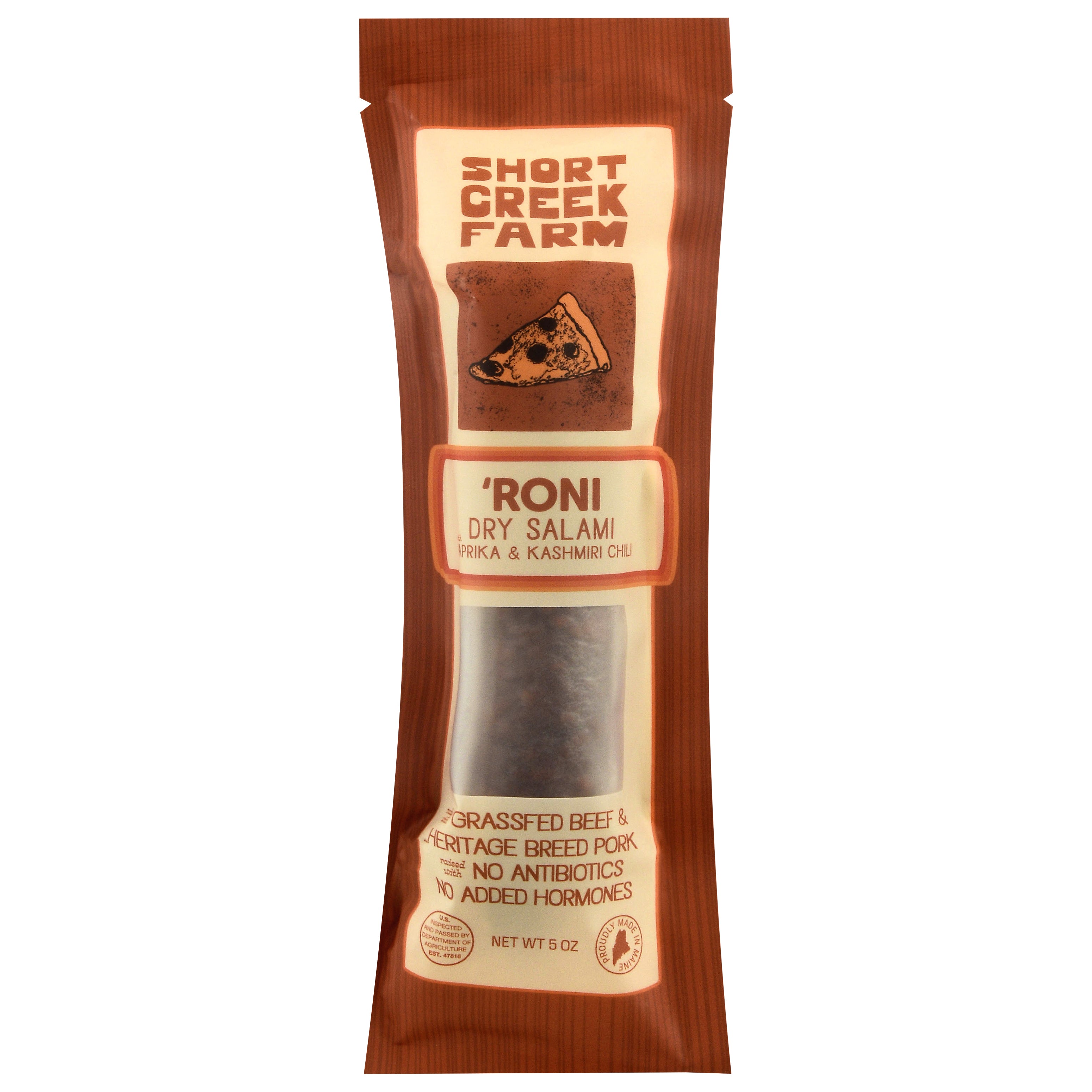 Short Creek Farm 'Roni Dry Salami with Paprika & Kashmiri Chili 5 oz - Case of 8