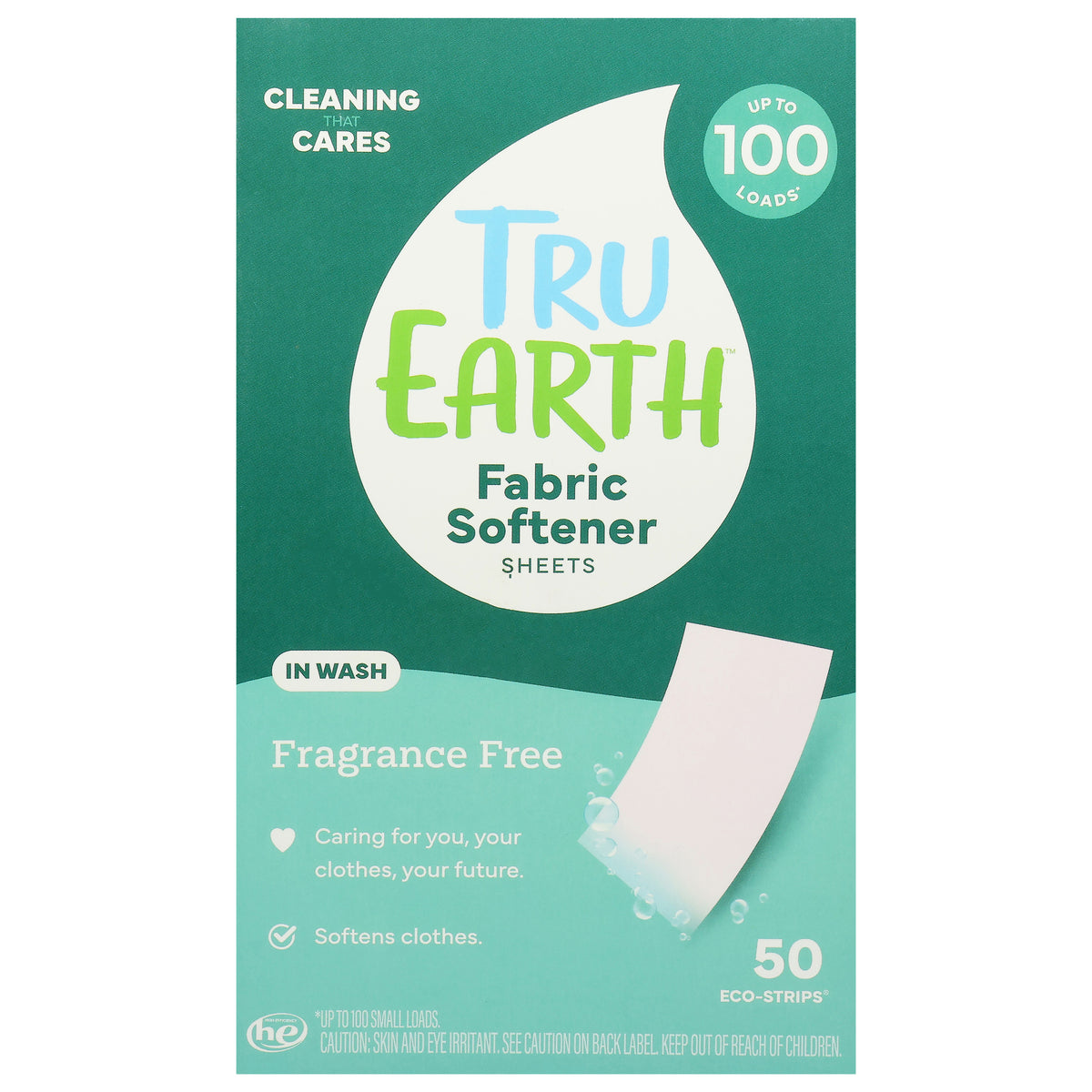 Tru Earth In Wash Fragrance Free Fabric Softener Sheets 50 Each - Case of 6