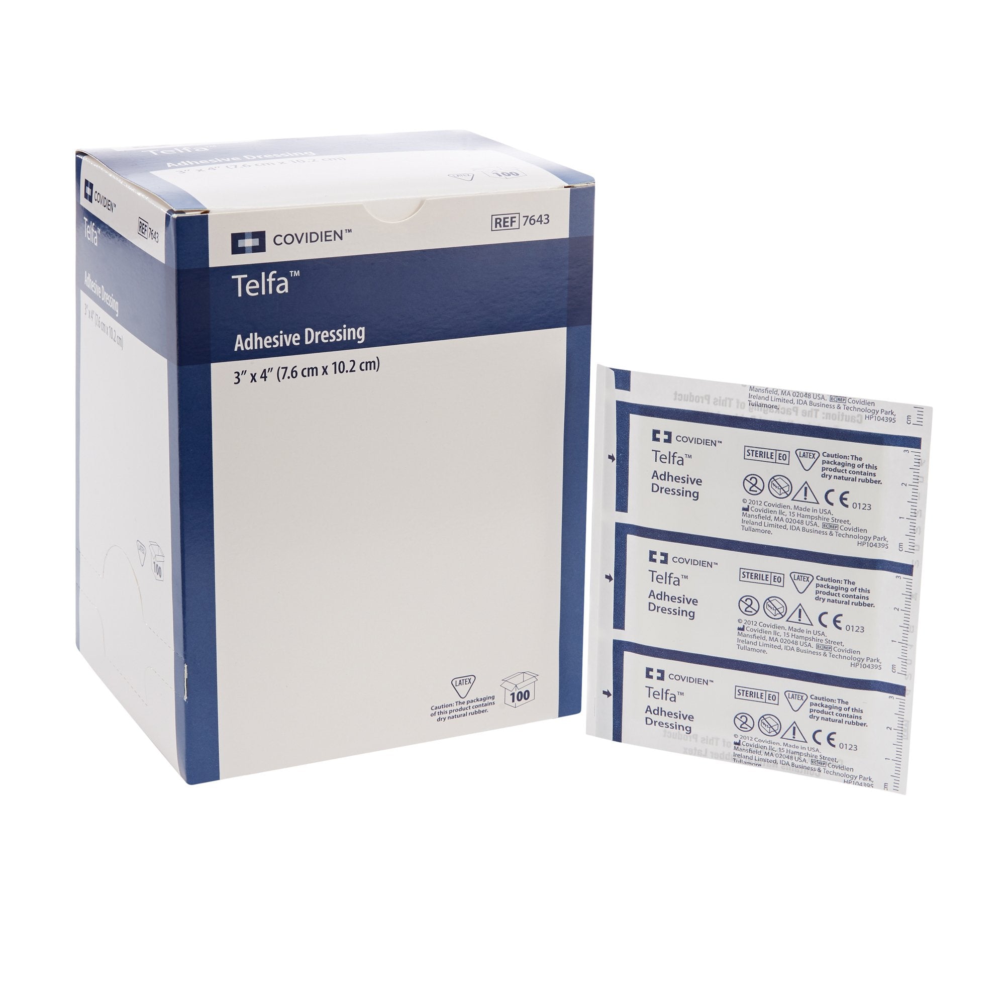 Cardinal - Island Dressing Telfa™ 3 X 4 Inch Rectangle Sterile Film Backing [100/CT]