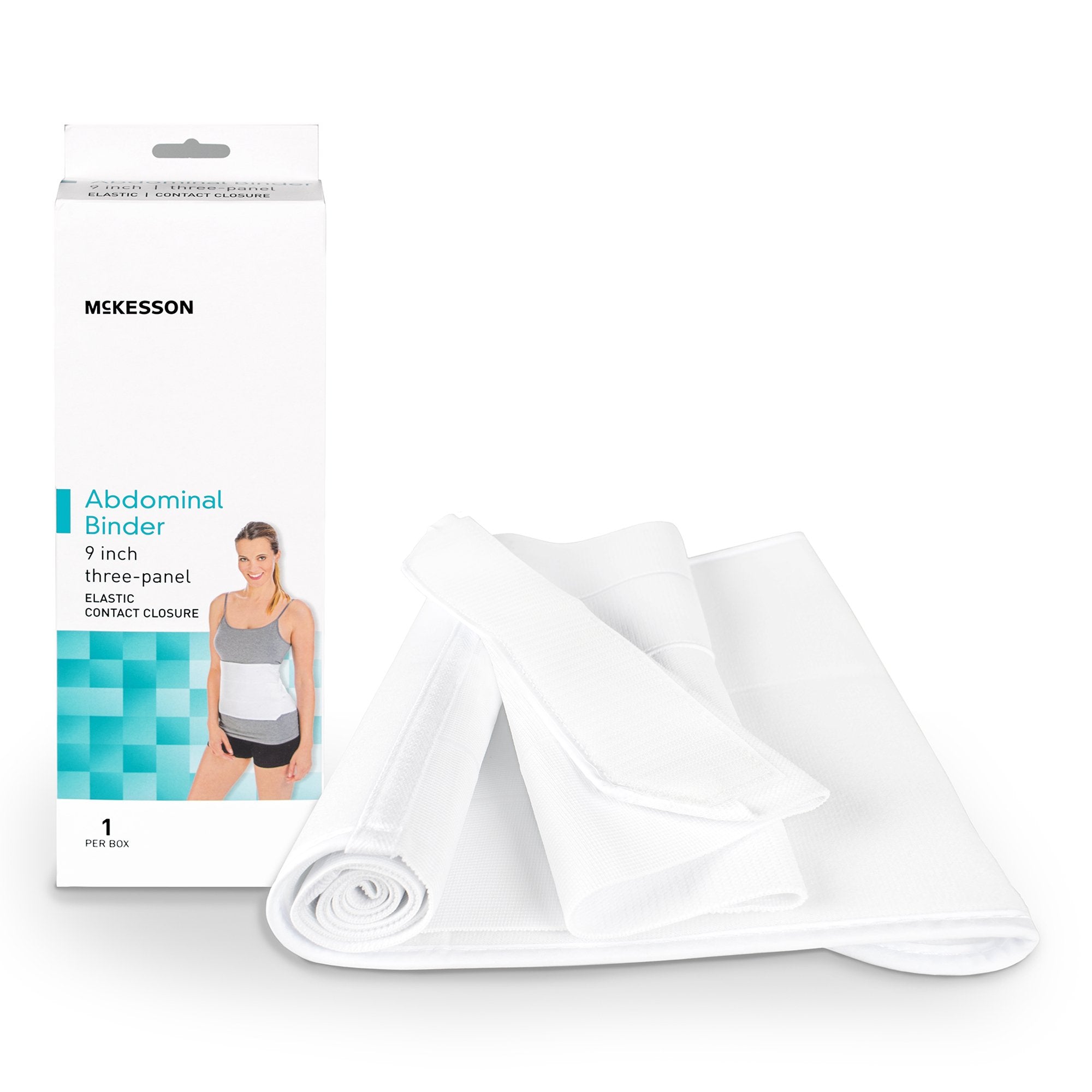 McKesson Brand - Abdominal Binder McKesson Medium / Large Hook and Loop Closure 45 to 62 Inch Waist Circumference 9 Inch Height Adult [1/EA]