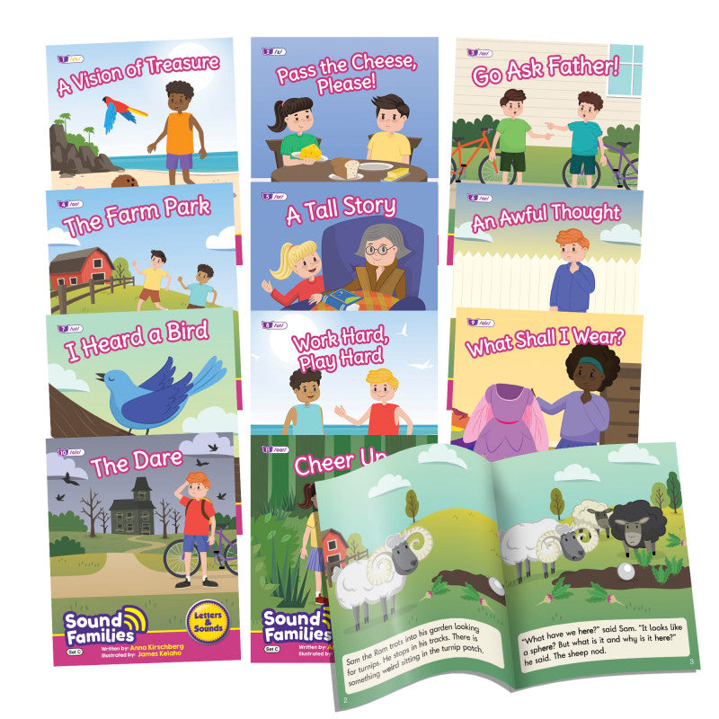 BEANSTALK BOOKS - Sound Families Decodable Readers R-controlled Fiction Phase 5.5, Set of 12
