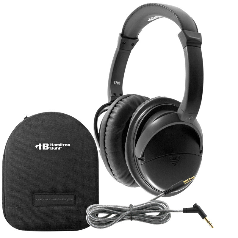 HAMILTONBUHL - Deluxe Active Noise-Cancelling Headphones with Case