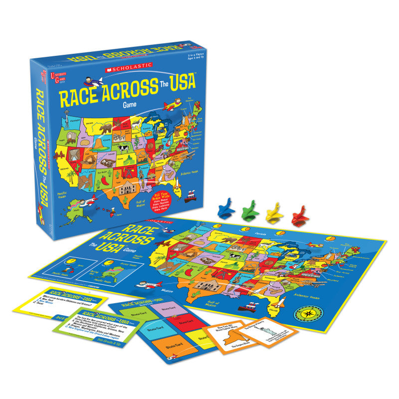 UNIVERSITY GAMES - Scholastic® Race Across the USA™ Game