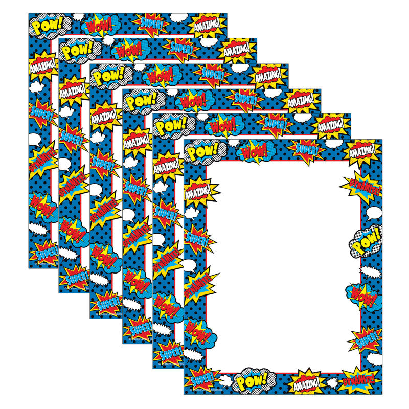TEACHER CREATED RESOURCES - Superhero Computer Paper, 50 Sheets Per Pack, 6 Packs
