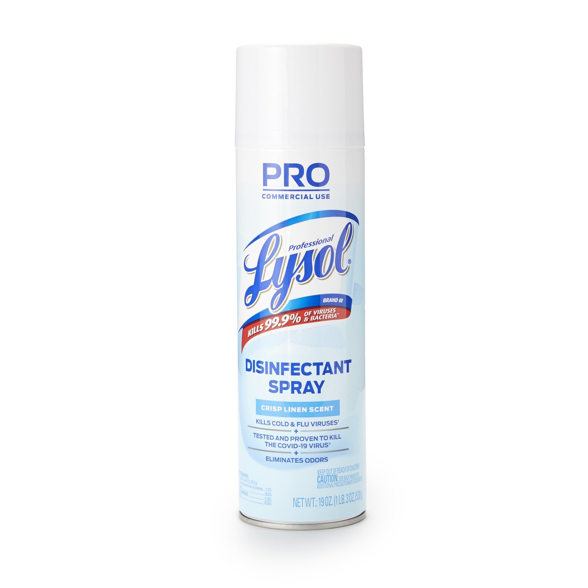 Lagasse - Professional Lysol® Surface Disinfectant Alcohol Based Aerosol Spray Liquid 19 oz. Can Crisp Linen Scent NonSterile [1/EA]
