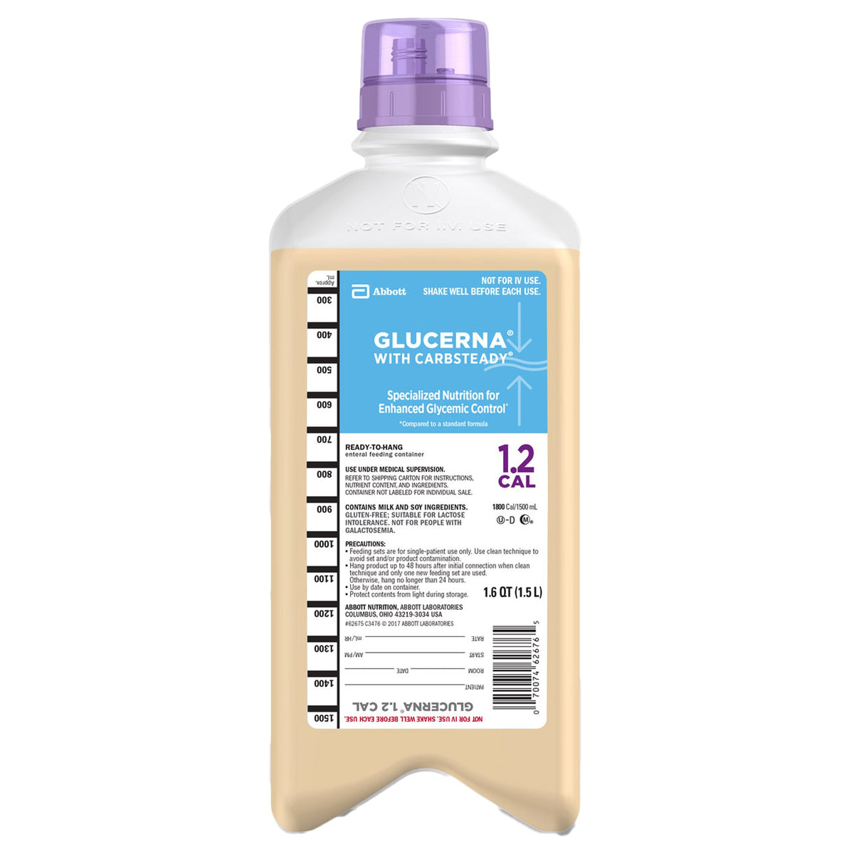 Abbott Nutrition - Oral Supplement Glucerna® 1.2 Cal Unflavored Liquid 1500 mL Bottle [6/CS]
