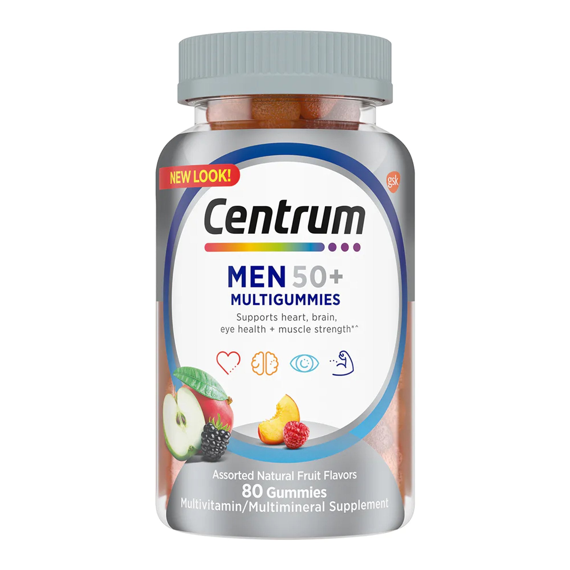 Glaxo Consumer Products - Multivitamin Supplement Centrum® Men 50+ Gummy 80 per Bottle Fruit Flavor [1/BT]