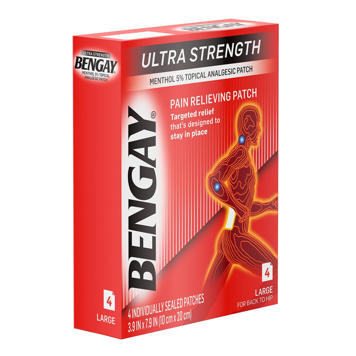 Johnson & Johnson Consumer - Topical Pain Relief Bengay® Ultra Strength 5% Strength Menthol Patch 4 per Box [1/BX]