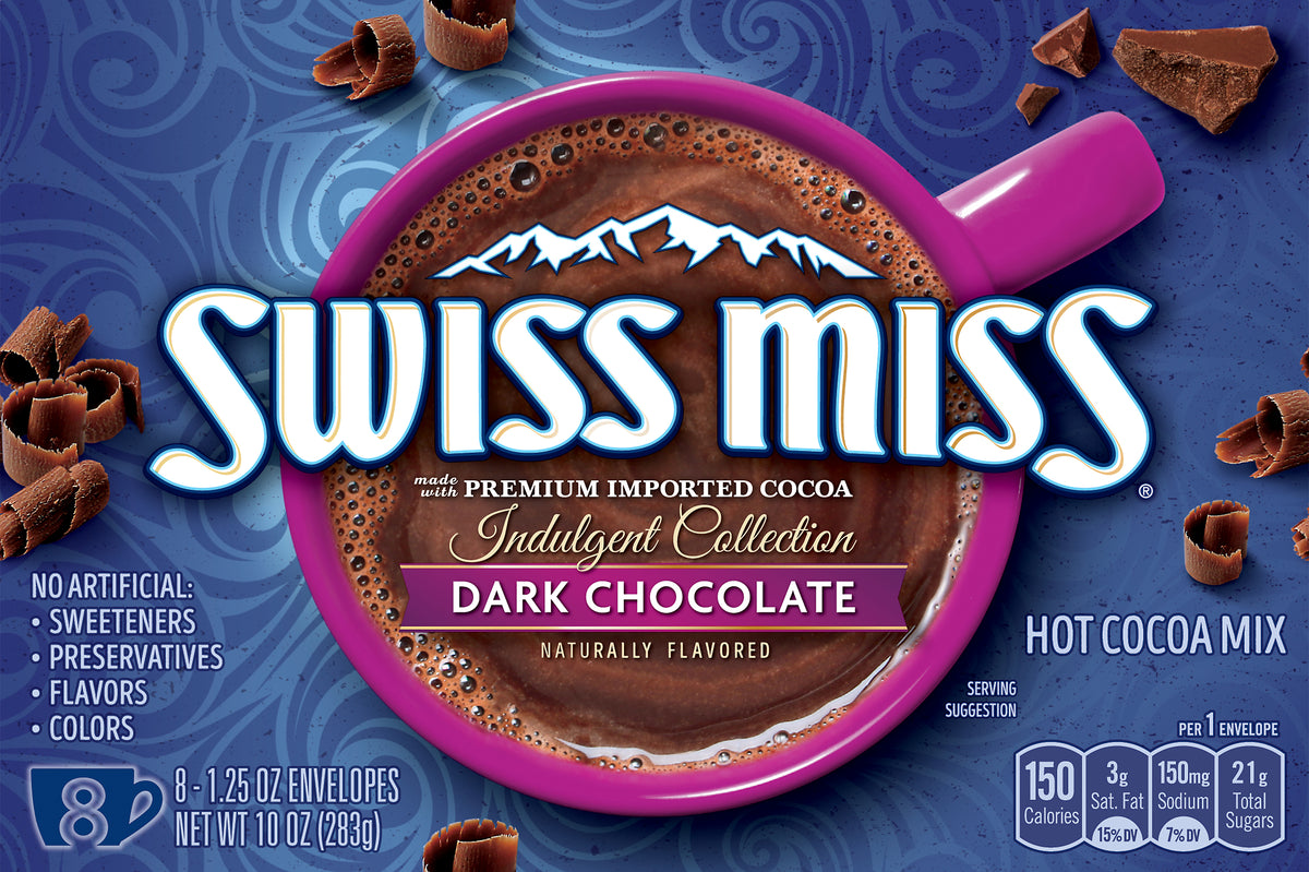 Swiss Miss Indulgent Collection Dark Chocolate Hot Cocoa Mix 8 ea - Case of 12