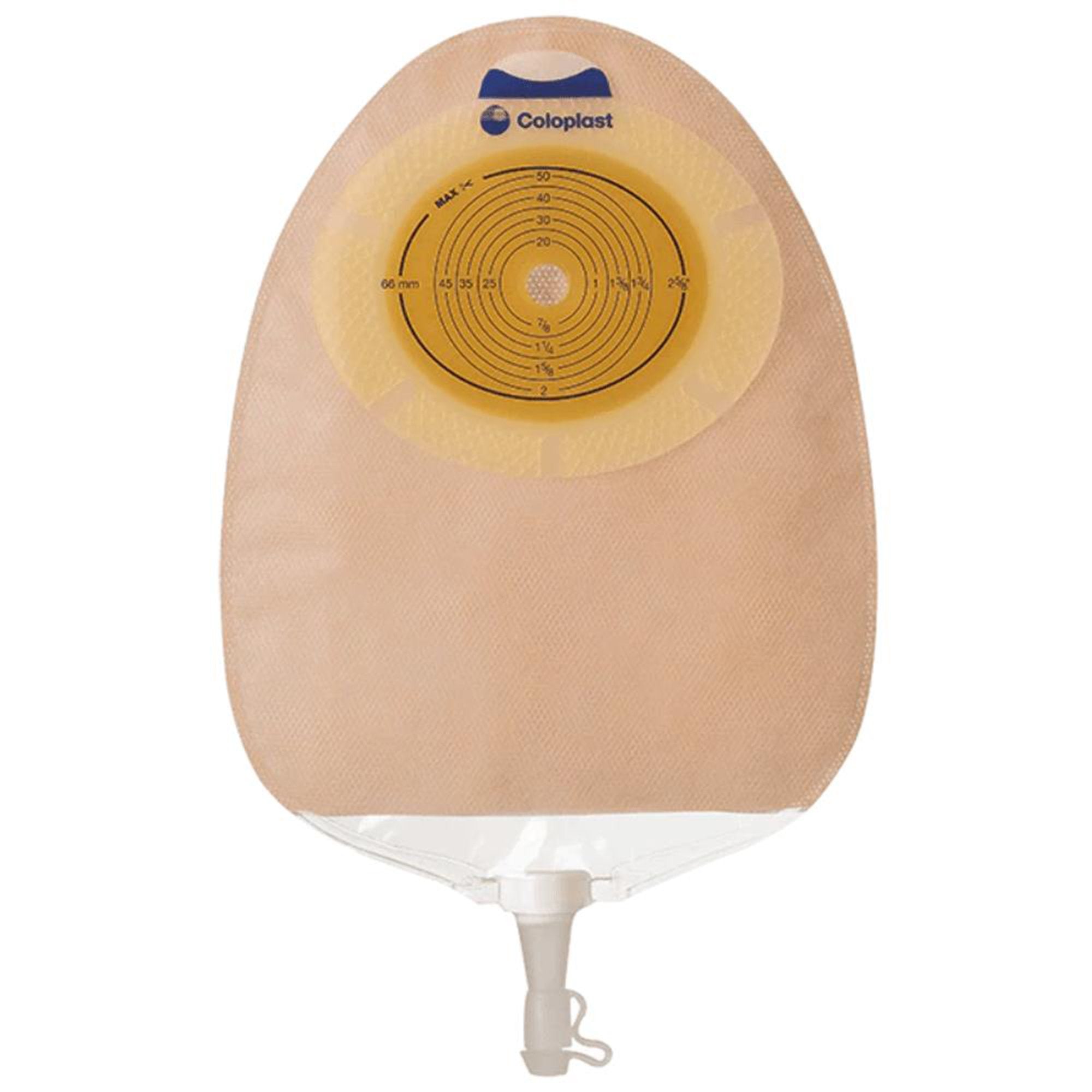 Coloplast - Urostomy Pouch SenSura® One-Piece System 10-3/8 Inch Length, Maxi Flat, Pre-Cut 3/8 to 3 Inch Stoma Drainable [1/BX]