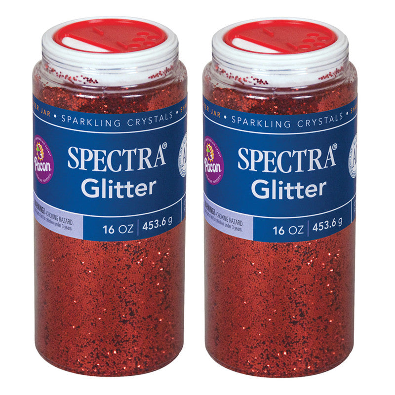 SPECTRA - Glitter, Red, 1 lb. Per Jar, 2 Jars